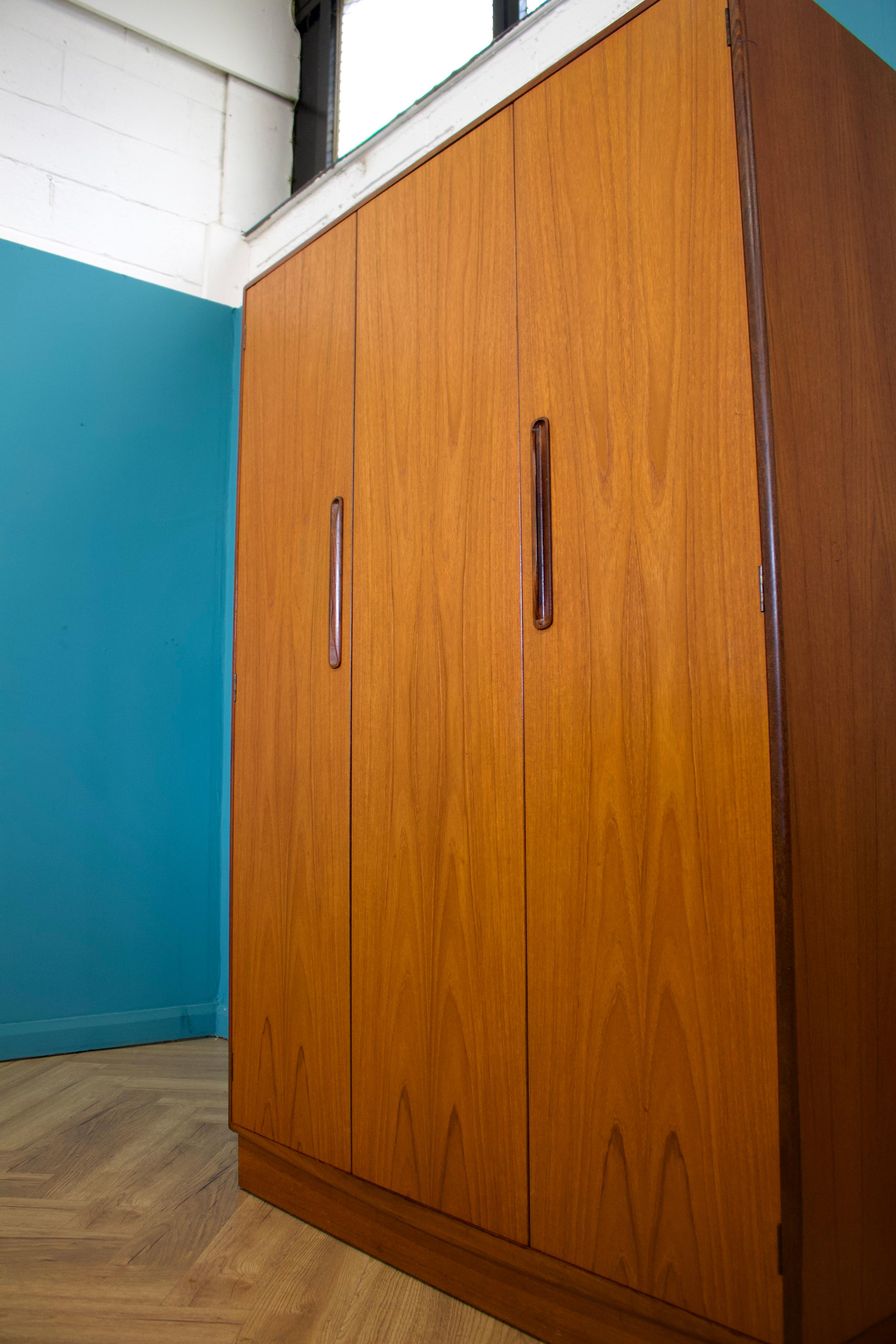 Veneer Mid Century Teak Wardrobe from G Plan, 1970s