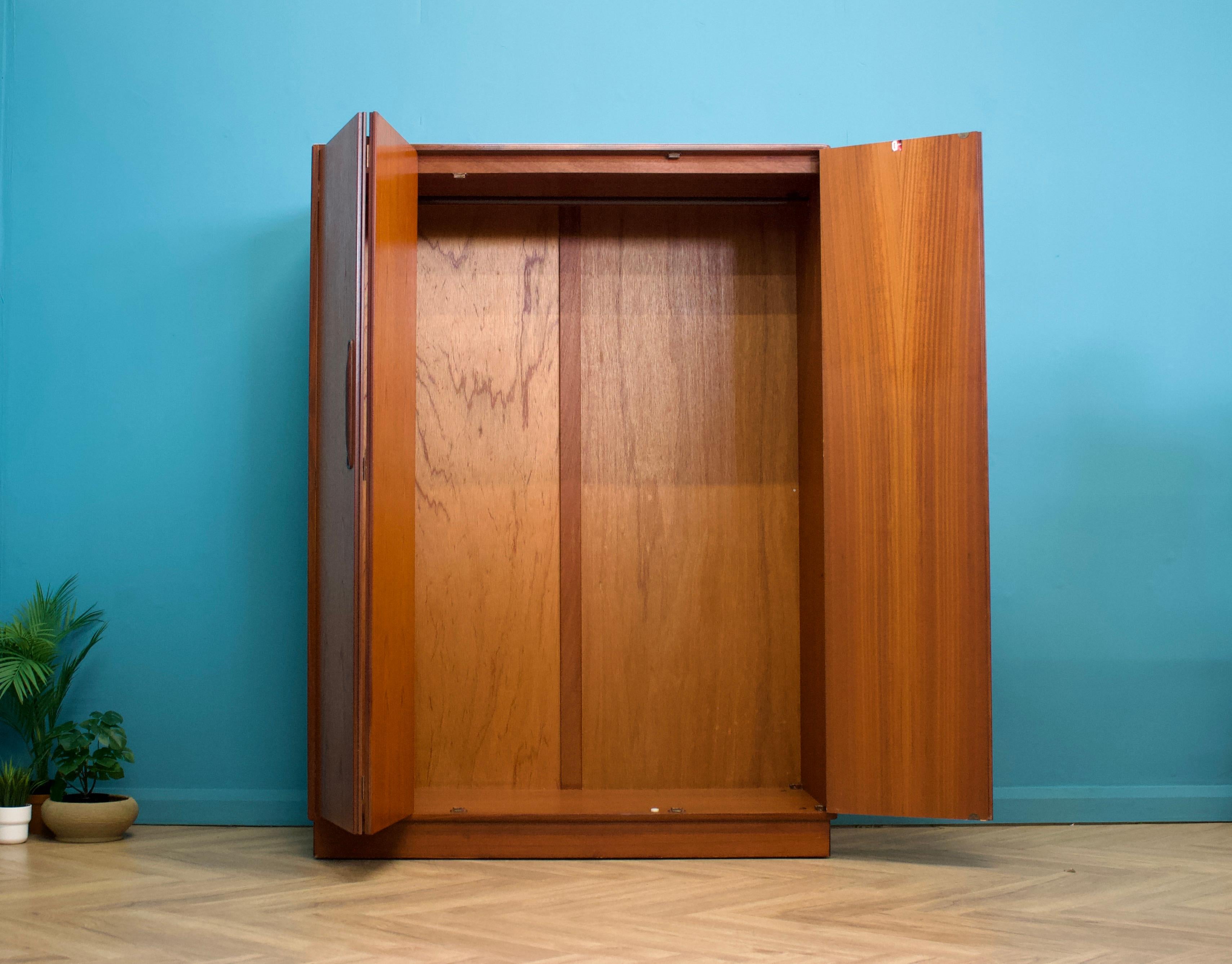Mid Century Teak Wardrobe from G Plan, 1970s In Good Condition In South Shields, GB