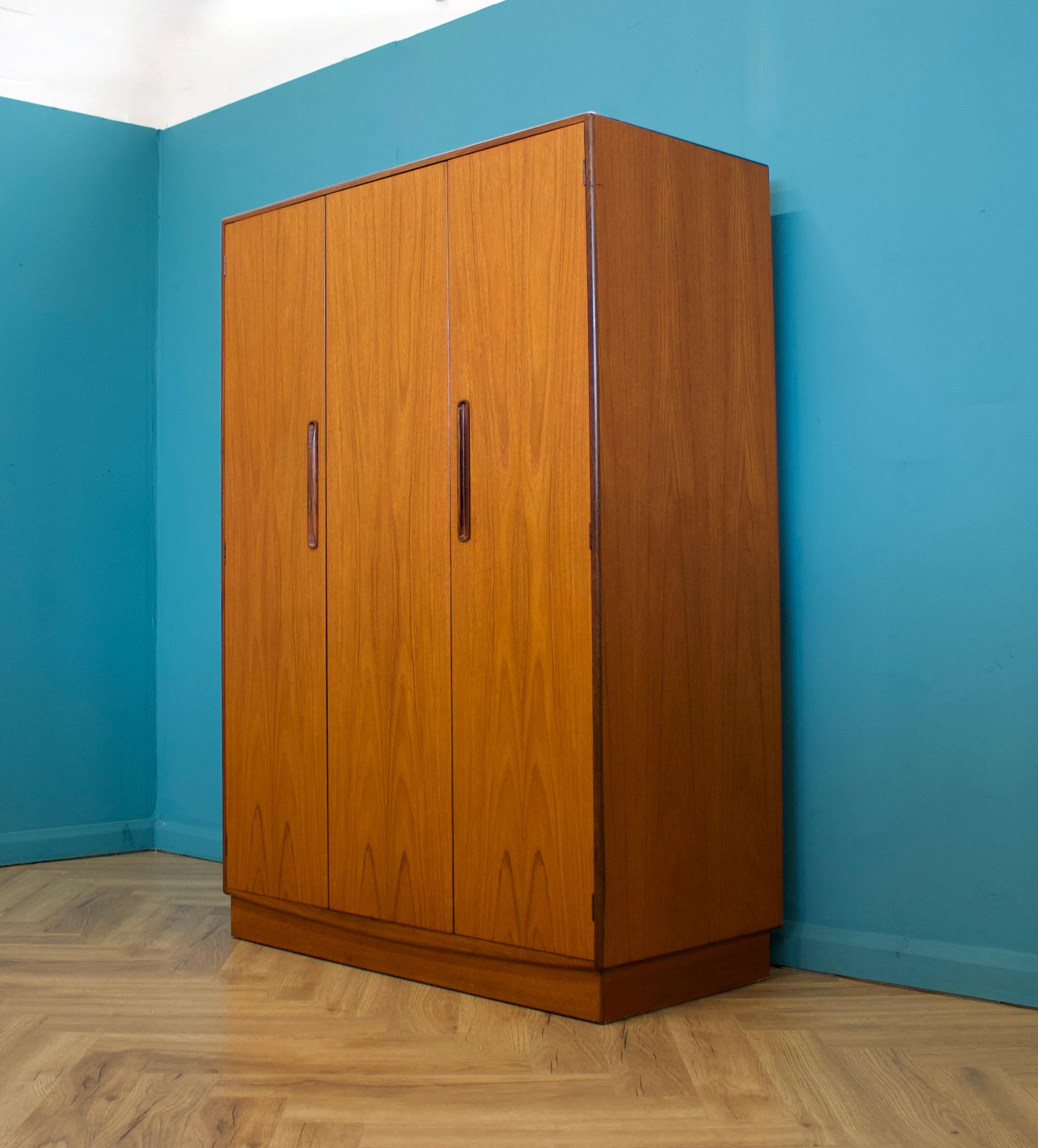Mid Century Teak Wardrobe from G Plan, 1970s In Good Condition In South Shields, GB