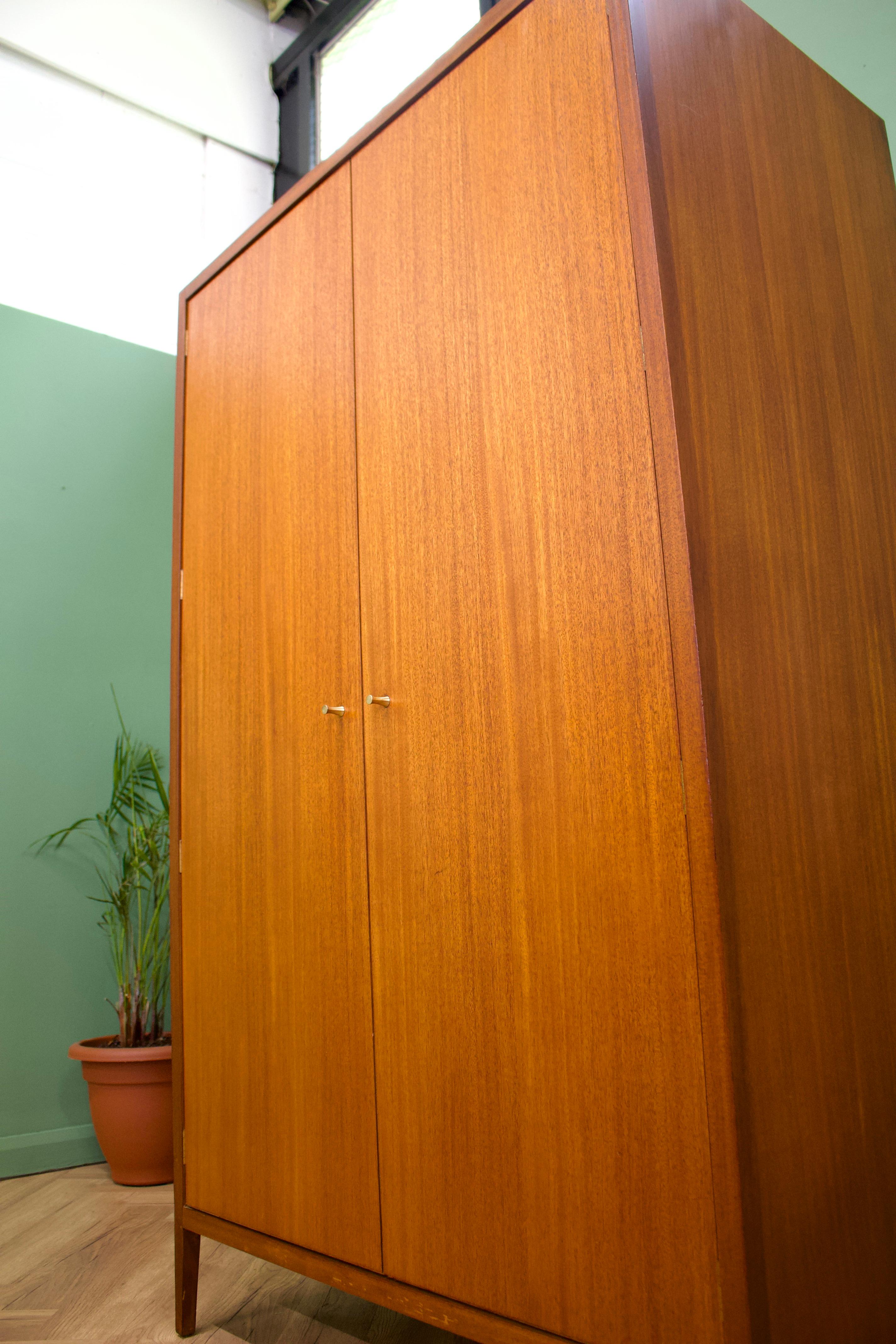 British Midcentury Teak Wardrobe from Loughborough for Heals, 1960s