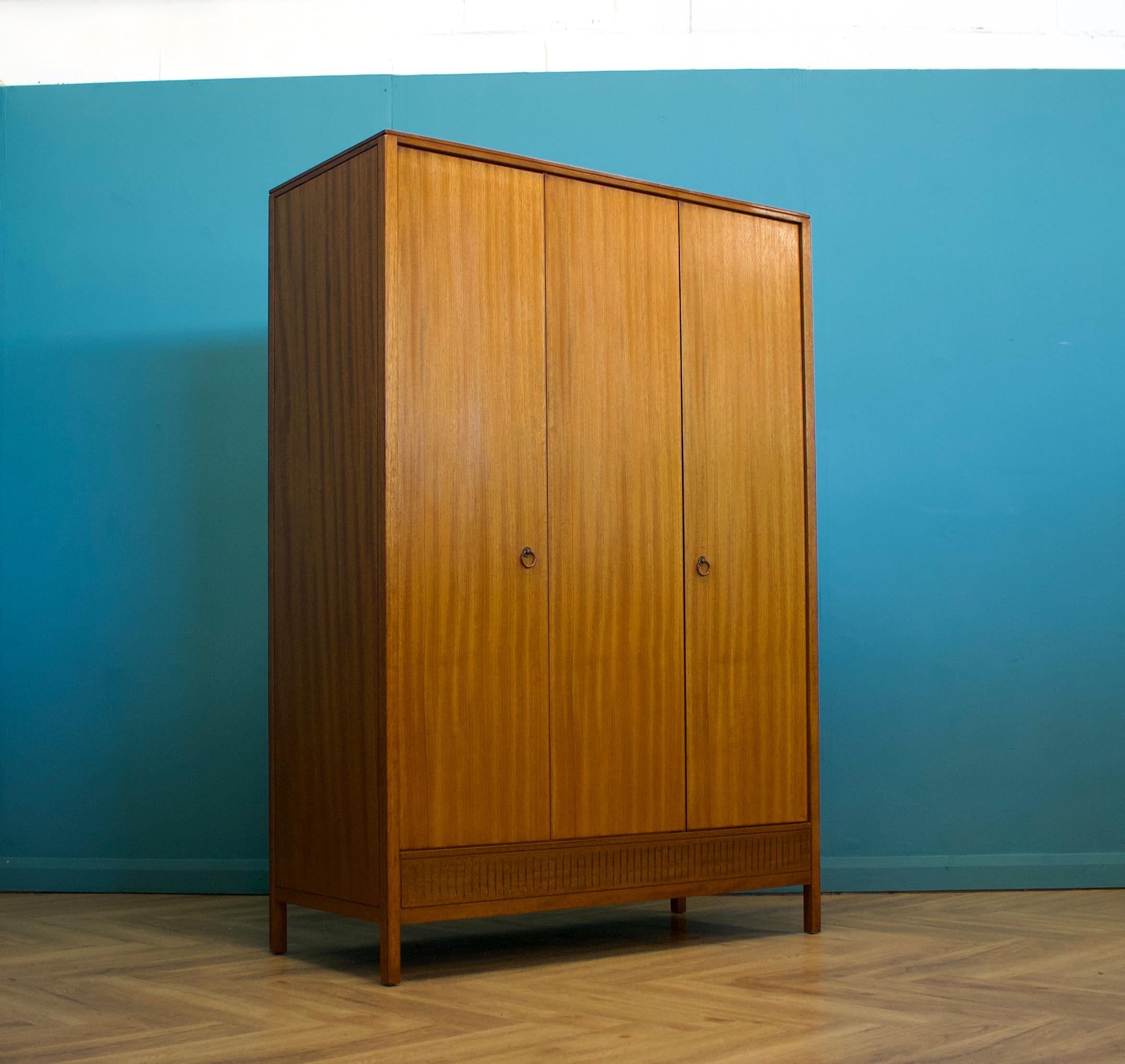 British Mid Century Teak Wardrobe from Loughborough for Heals, 1960s