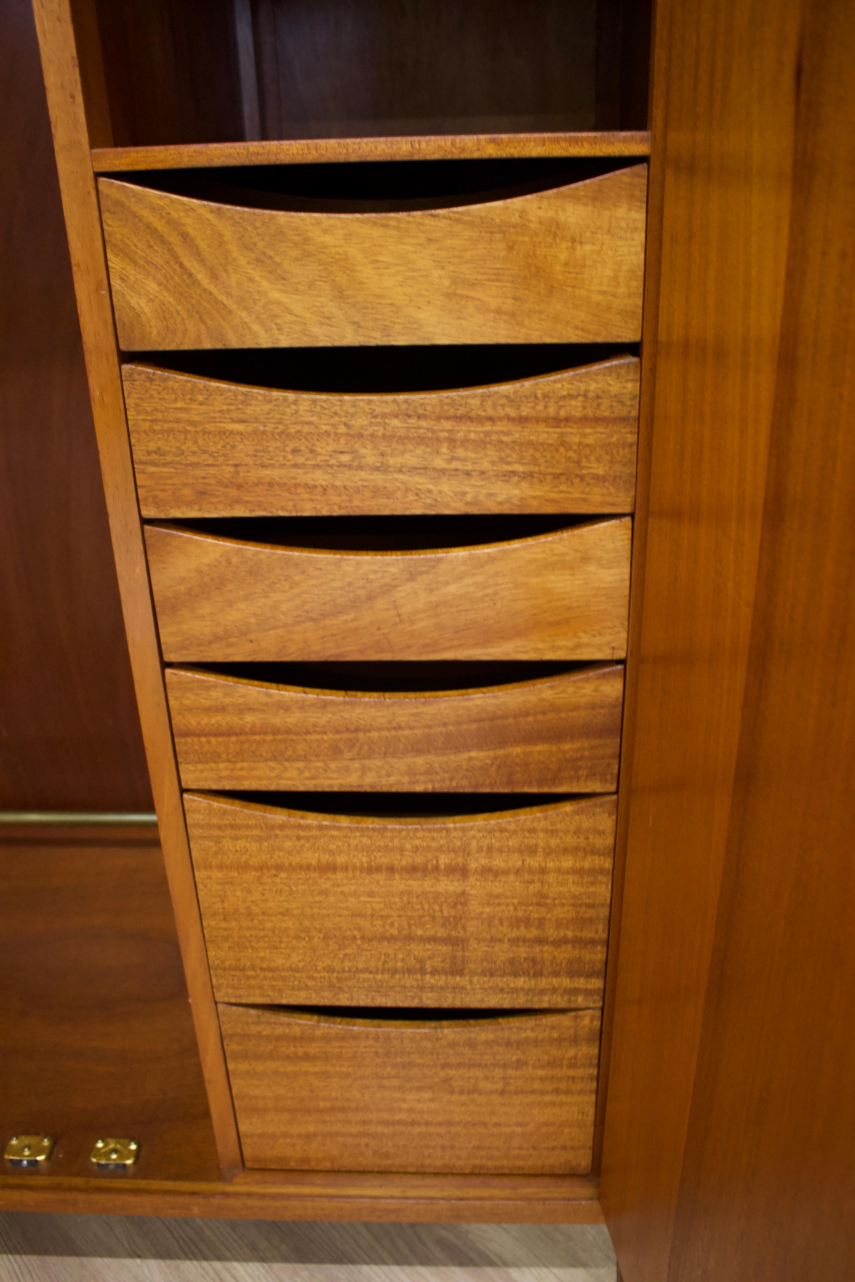 Midcentury Teak Wardrobe from Loughborough for Heals, 1960s In Good Condition In South Shields, GB