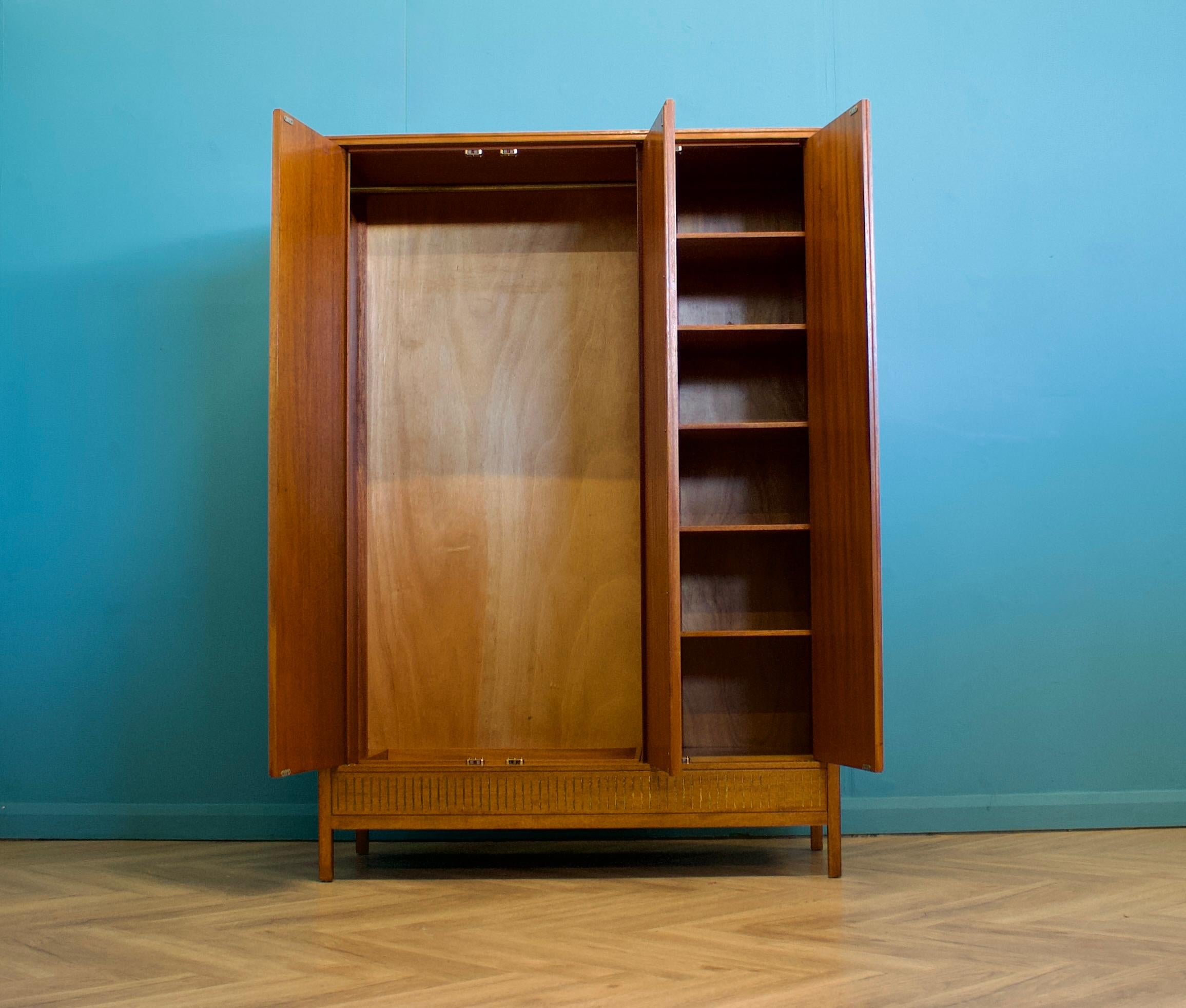 Mid Century Teak Wardrobe from Loughborough for Heals, 1960s 1