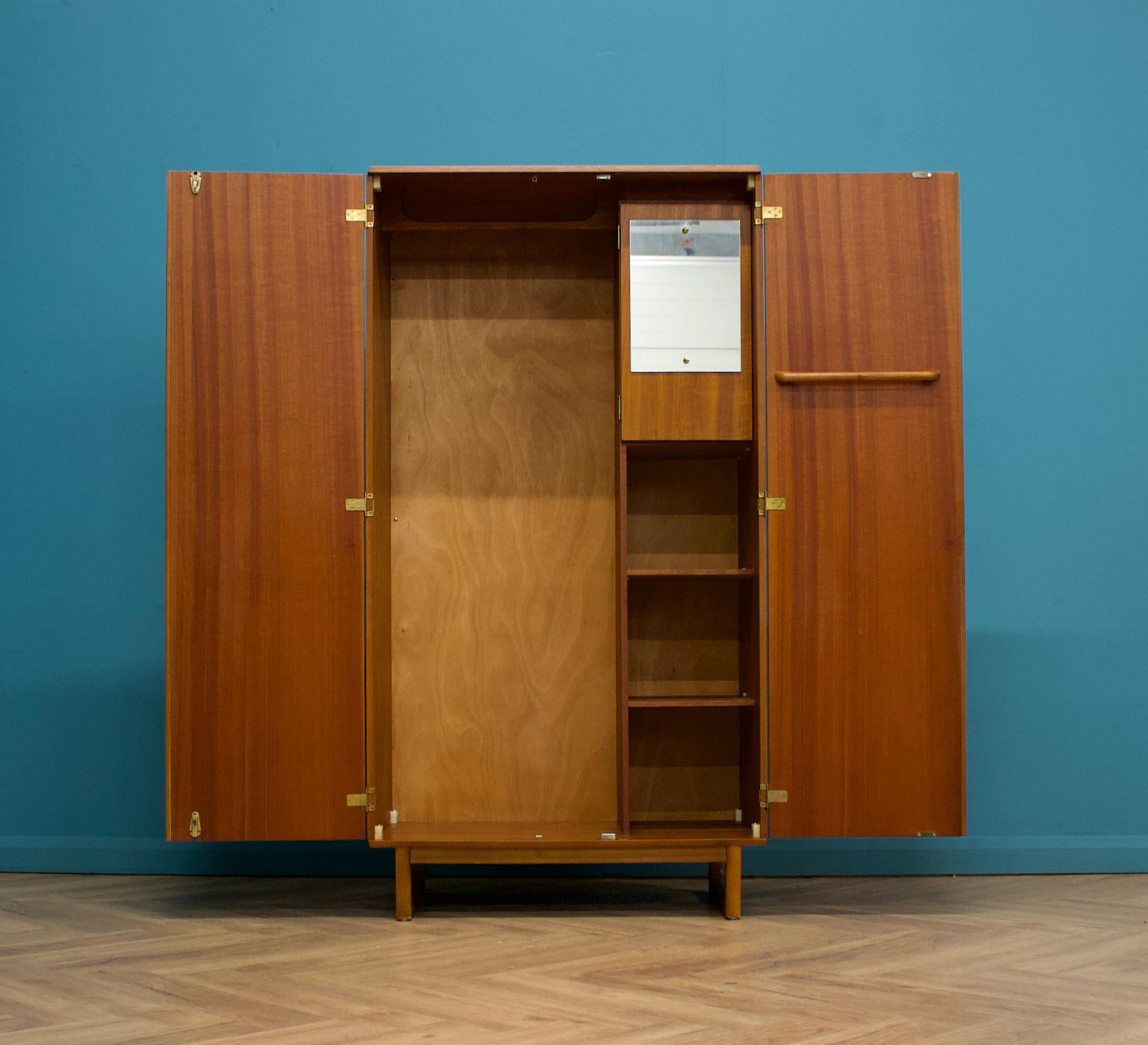 Mid-Century Teak Wardrobe from Stonehill, 1960s In Good Condition In South Shields, GB