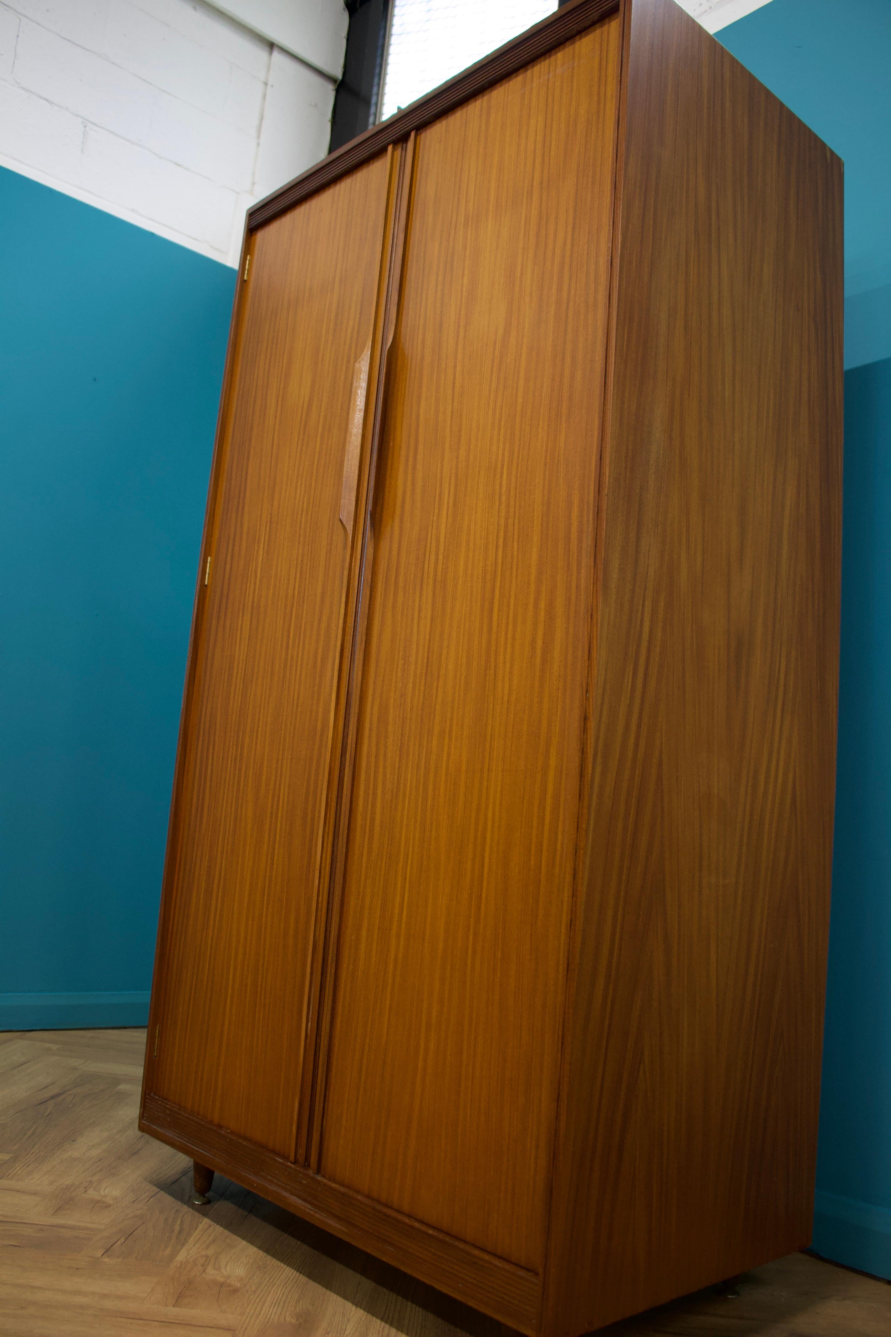 20th Century Mid Century Teak Wardrobe from White and Newton, 1960s For Sale