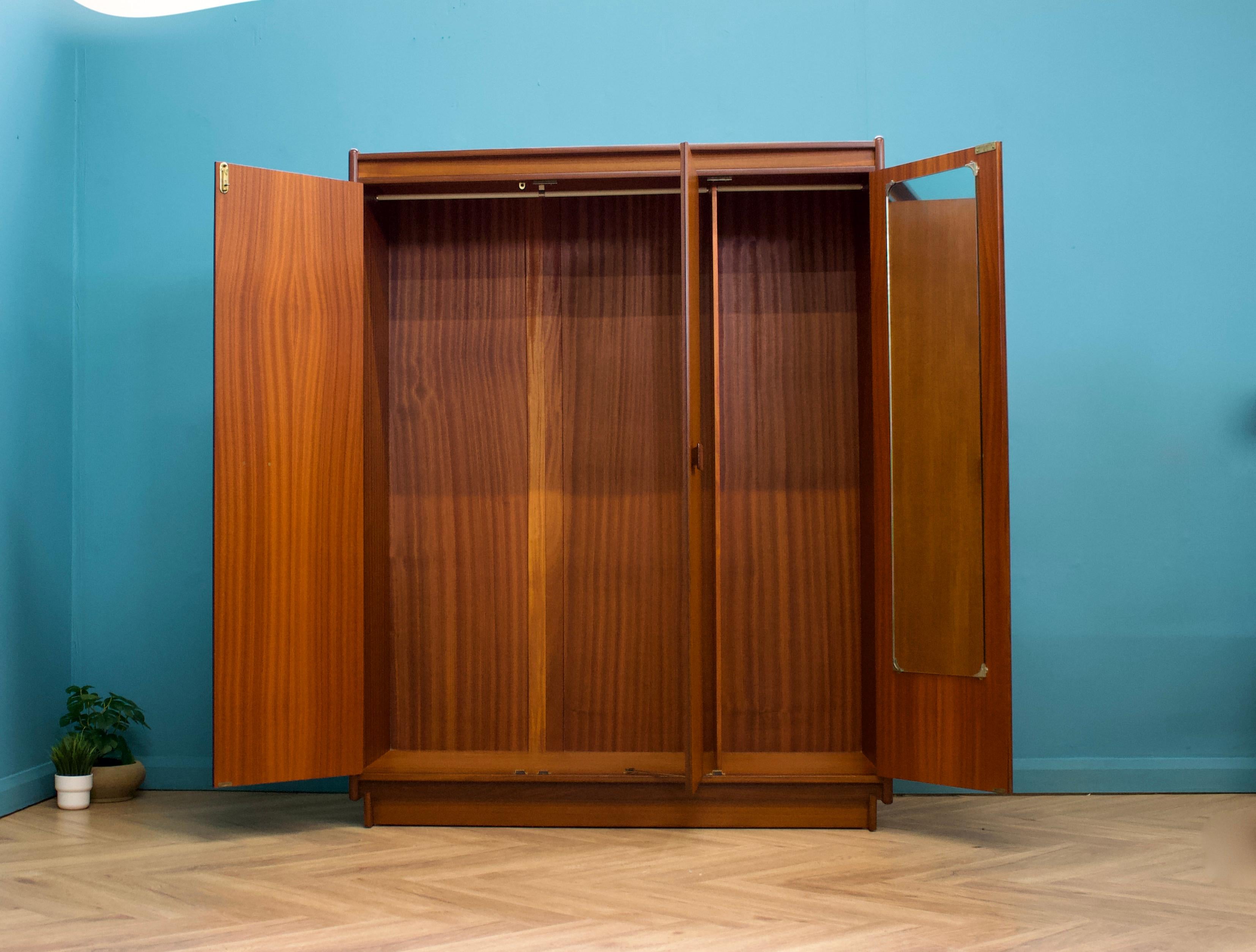 British Mid Century Teak Wardrobe from White and Newton, 1960s