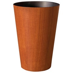 Retro Mid Century Teak Waste Bin