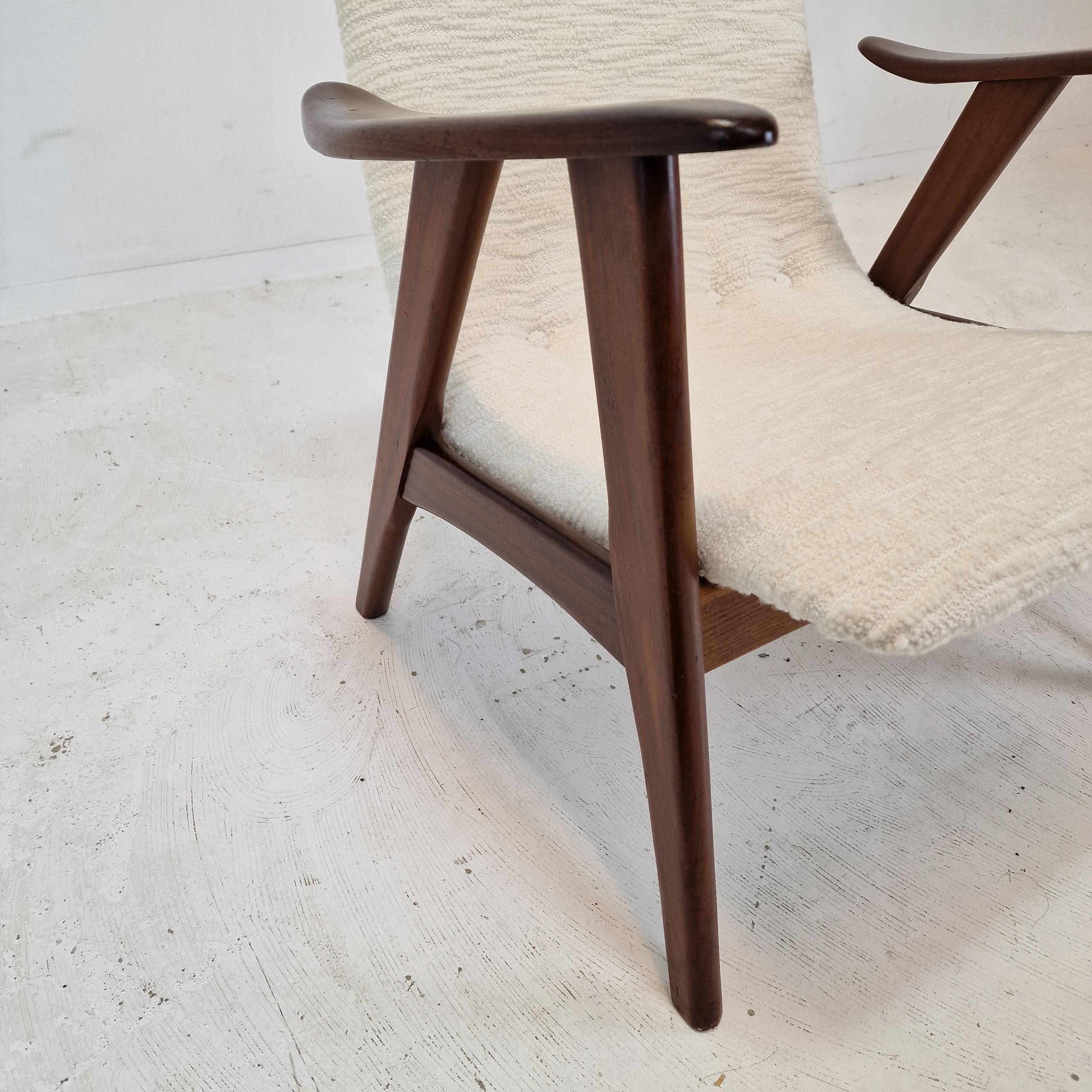 Midcentury Teak Wébé Armchair by Louis Van Teeffelen, 1960s For Sale 3