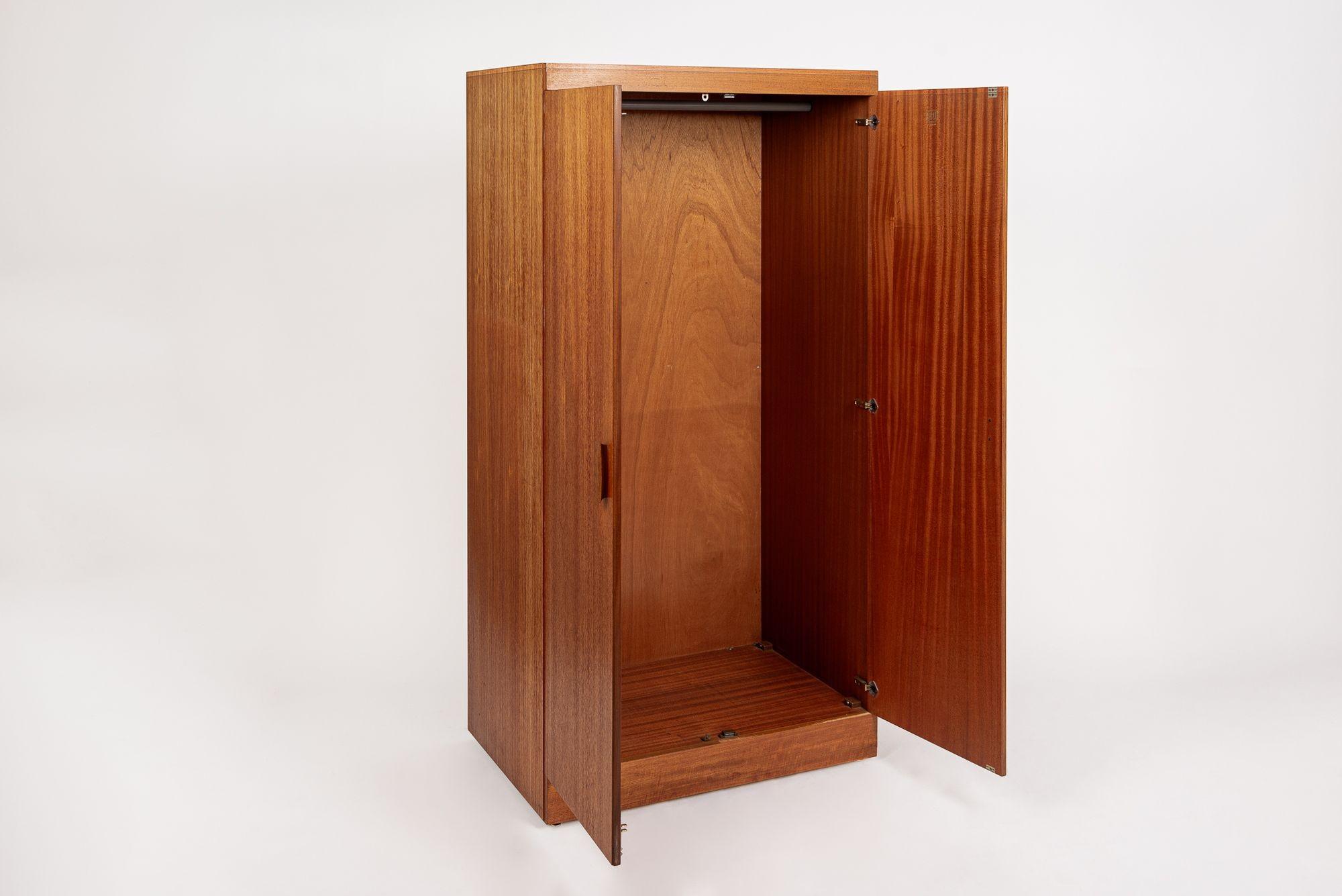 British Mid Century Teak Wood Armoire Wardrobe Cabinet by G-Plan