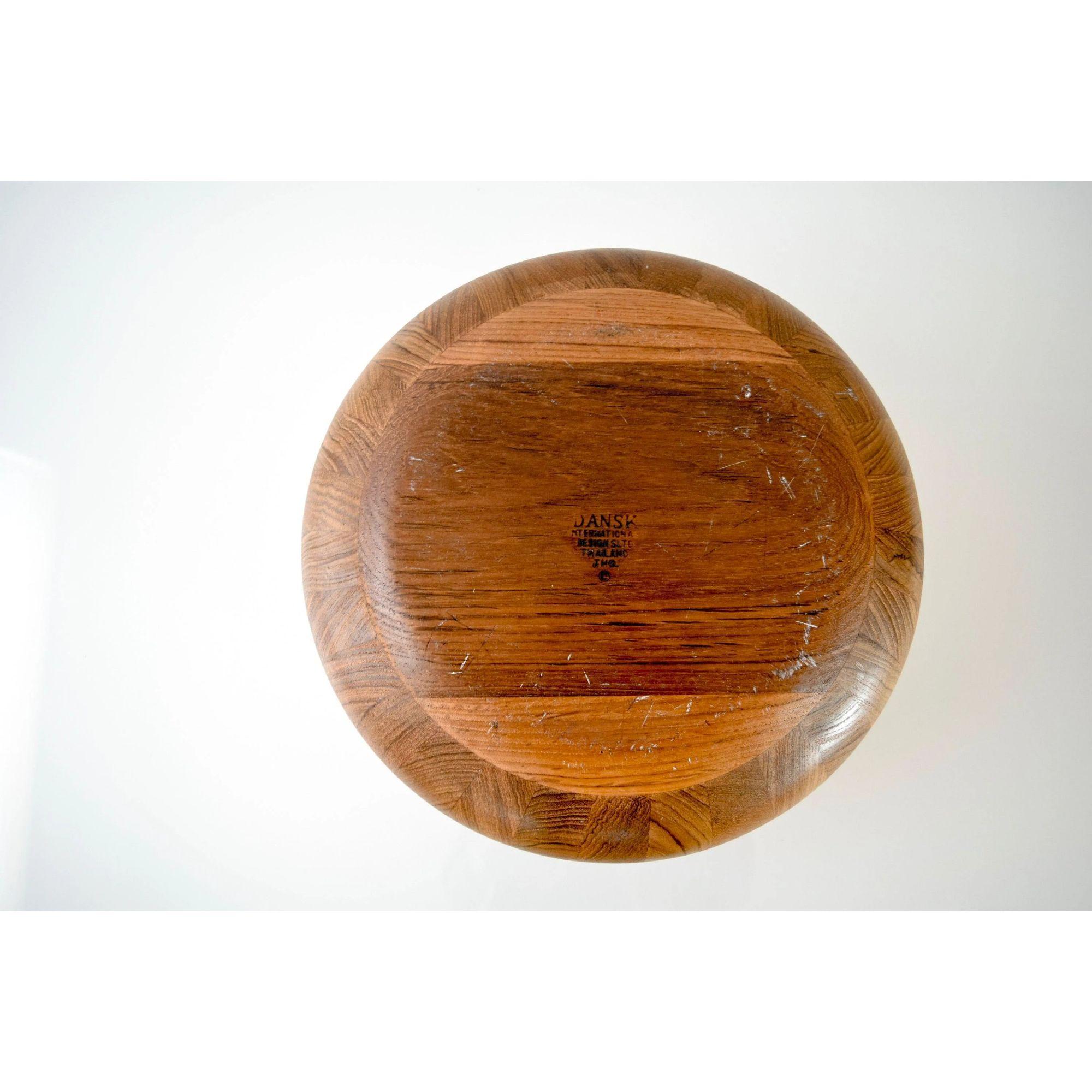 Mid-century Teak Wood Decorative Bowl by Dansk 3