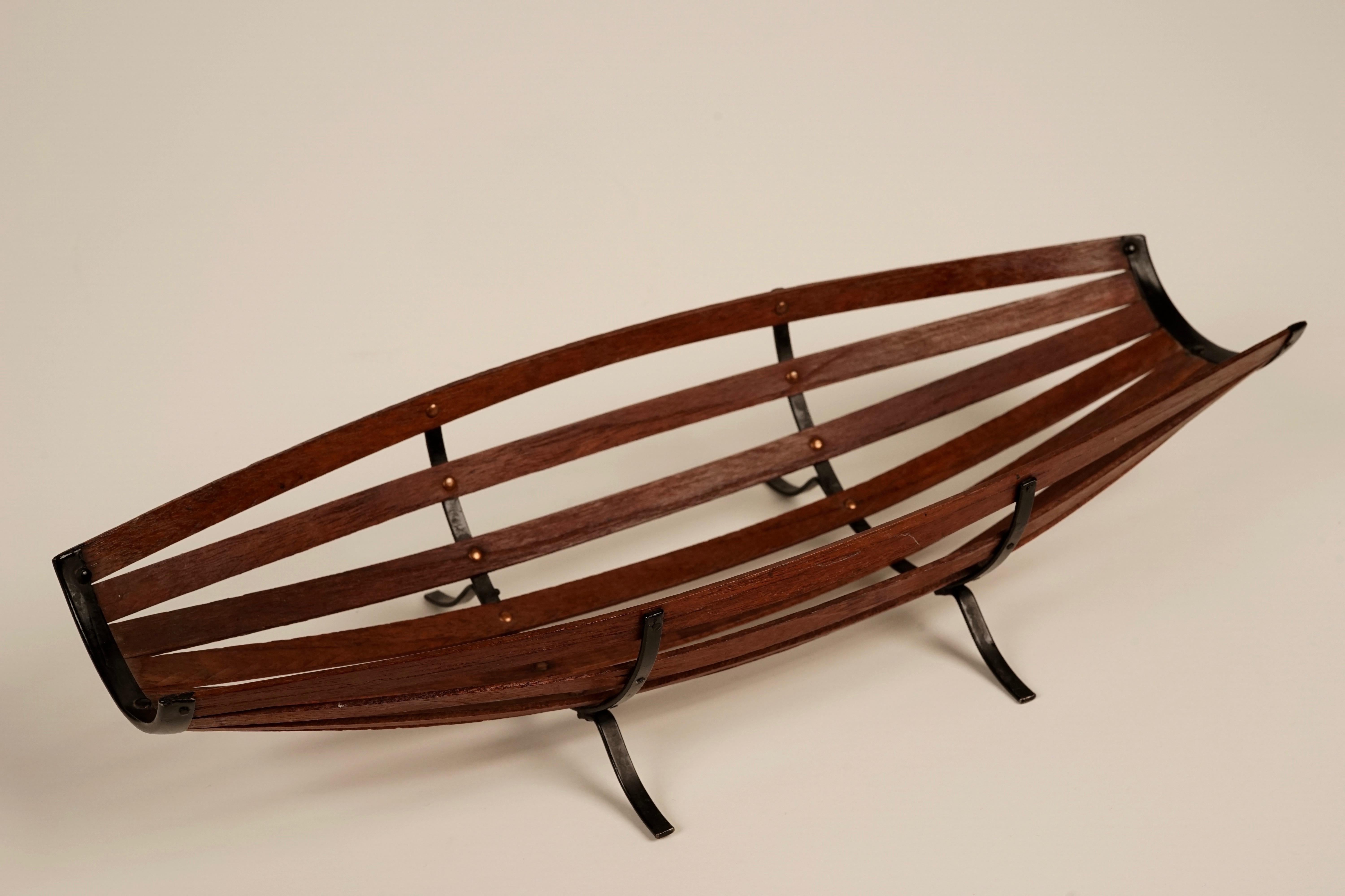 Midcentury Teak Wood Fruit Basket In Good Condition In Vienna, Austria