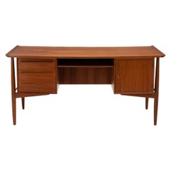 Mid Century Teak Writing Desk by Arne Vodder for Hp Hansen, Denmark 1960s