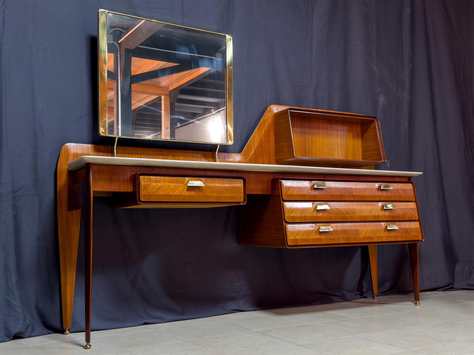 Mid-Century Teakwood Sideboard or Dresser by La Permanente Mobili Cantù, 1950s For Sale 6
