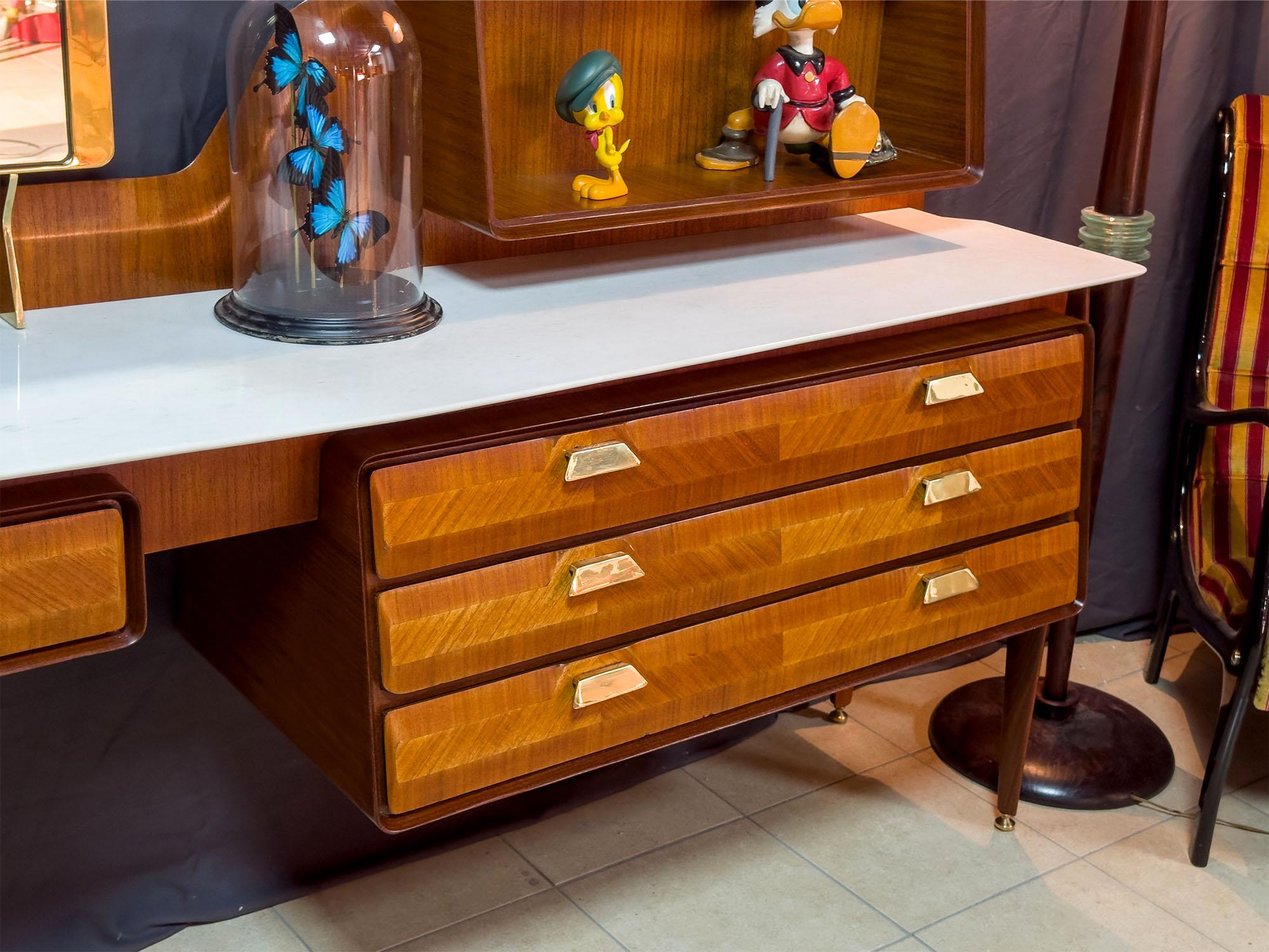 Mid-Century Teakwood Sideboard or Dresser by La Permanente Mobili Cantù, 1950s For Sale 11