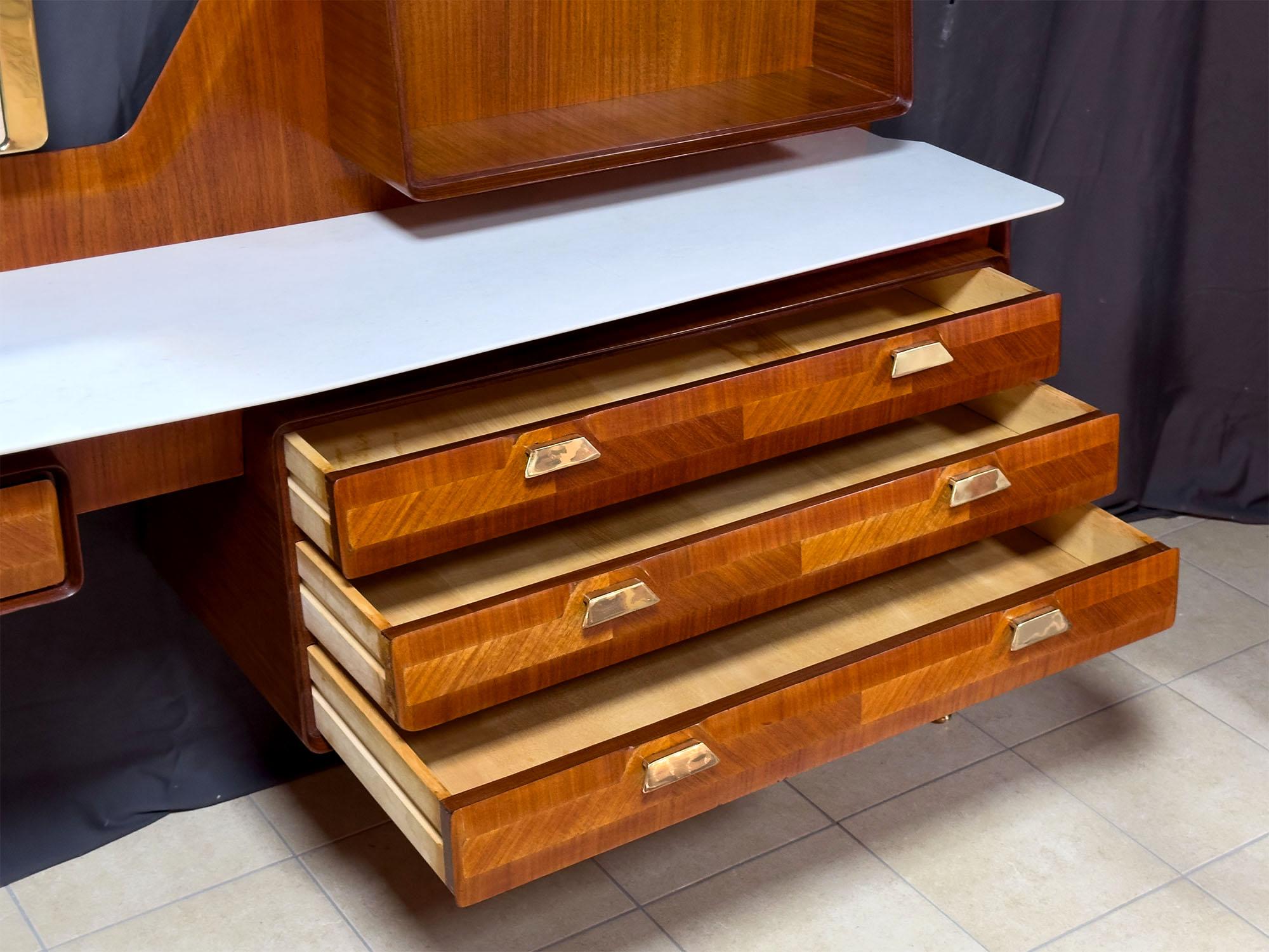 Mid-Century Teakwood Sideboard or Dresser by La Permanente Mobili Cantù, 1950s For Sale 12