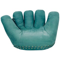 Chaise JoePoltronova bleu sarcelle du milieu du siècle par De Pas, DUrbino, Lomazzi, 1970