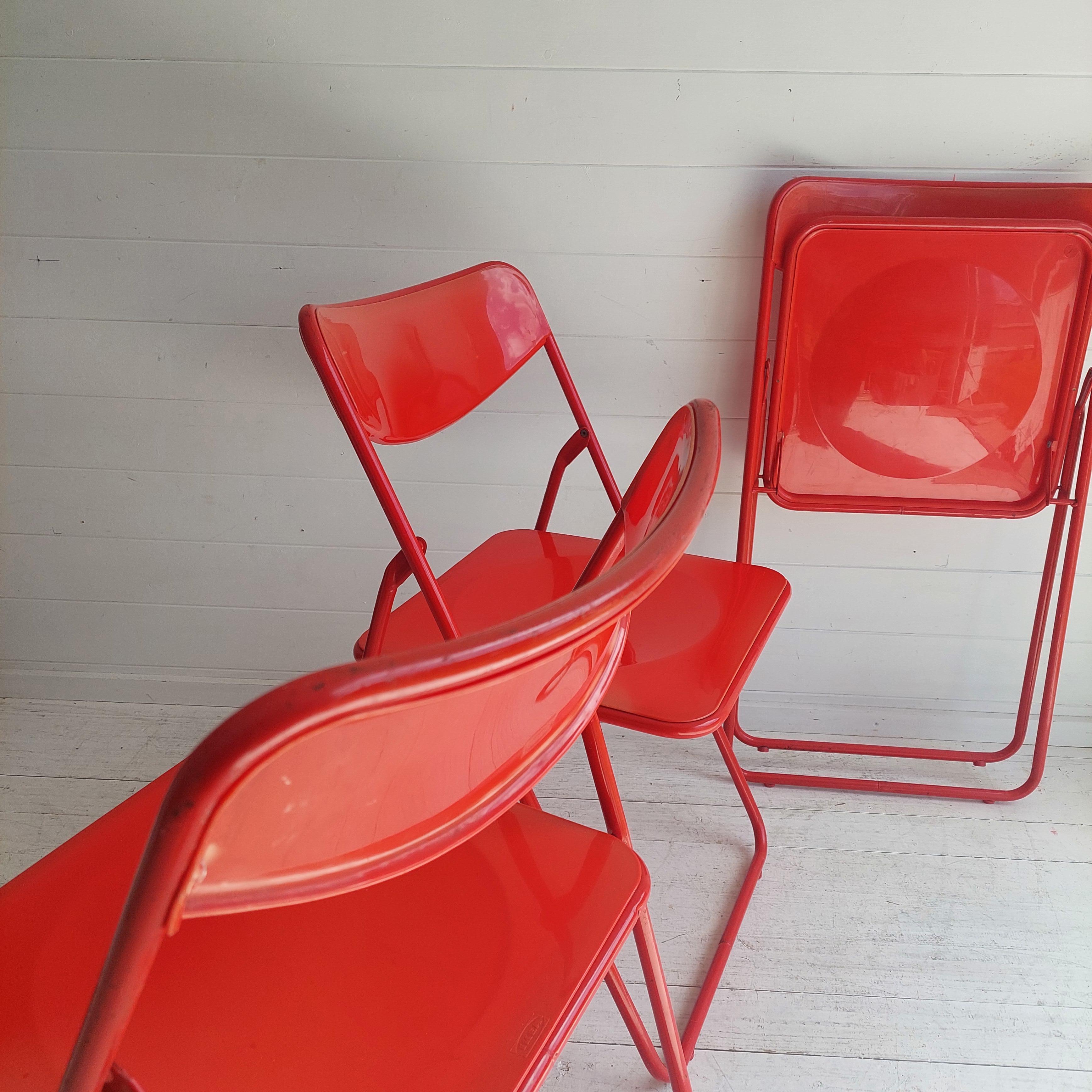 Mid Century Ted Folding Chairs By Niels Gammelgaard For Ikea, 1970s, Set Of 3 3