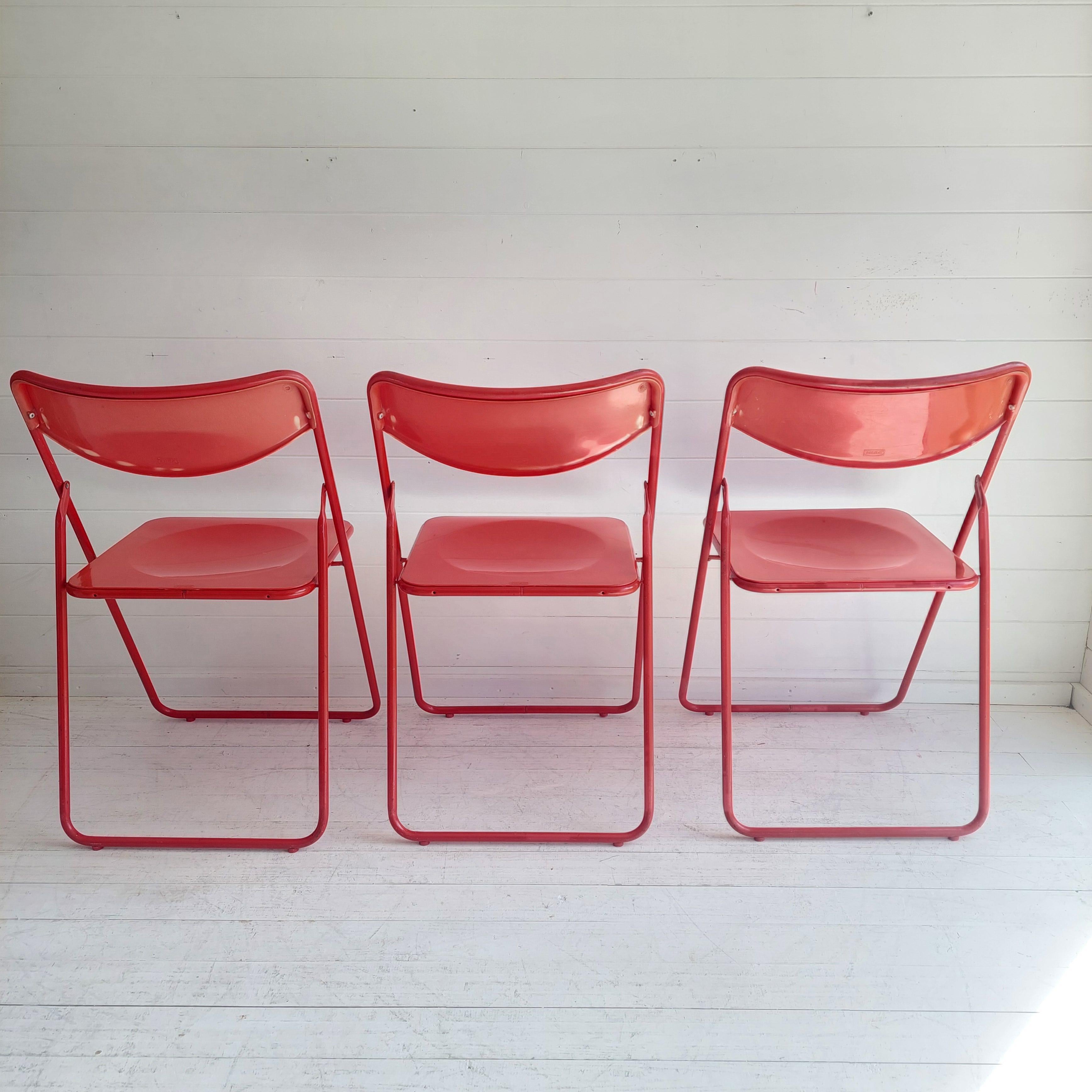 Mid Century Ted Folding Chairs By Niels Gammelgaard For Ikea, 1970s, Set Of 3 2