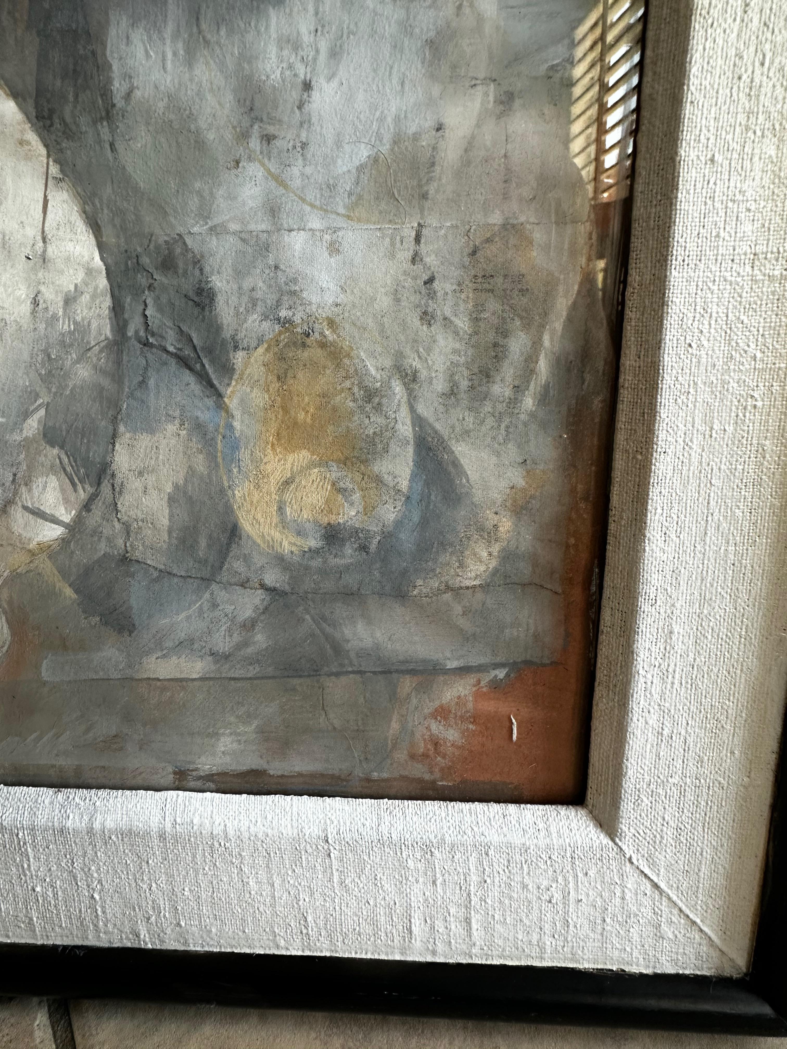 Mid-Century Tempera Painting by Listed Artist Stanley Mitruk For Sale 4