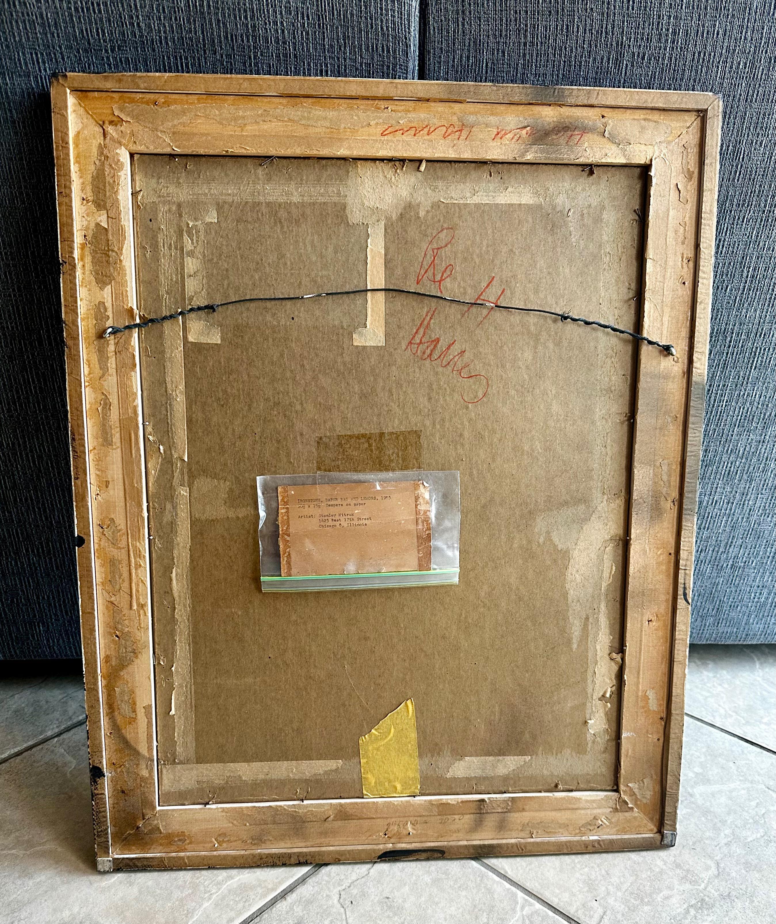 Mid-Century Tempera Painting by Listed Artist Stanley Mitruk For Sale 12
