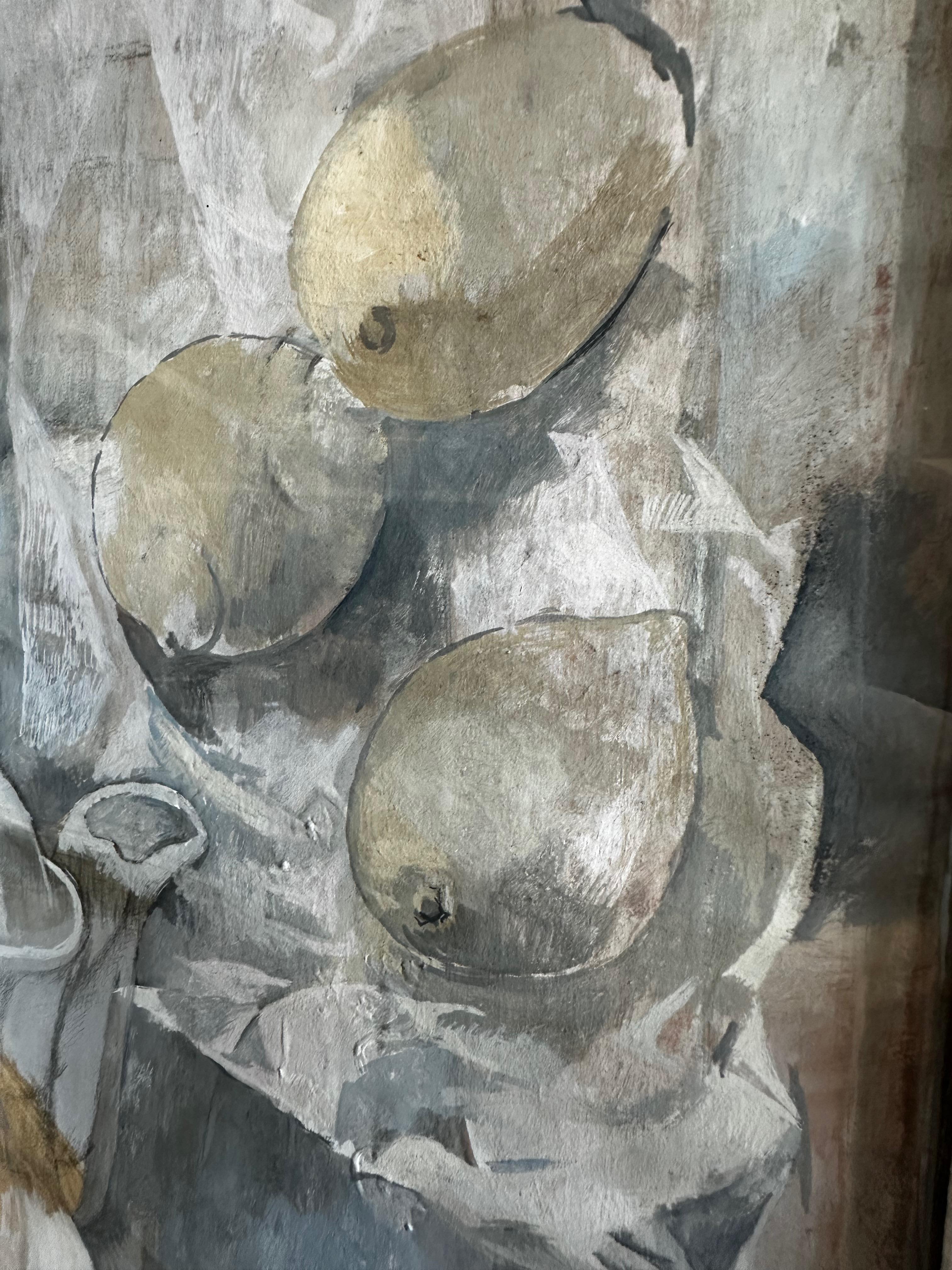 Mid-Century Tempera Painting by Listed Artist Stanley Mitruk For Sale 1