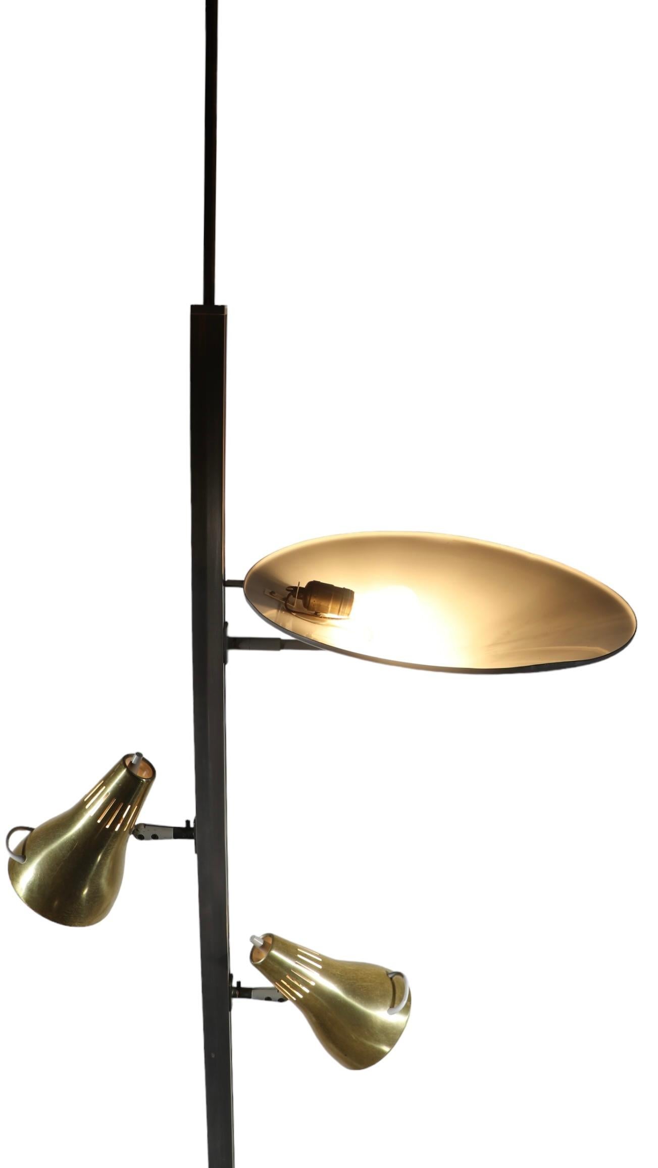 20th Century Mid Century Lytespan Tension Floor Lamp By Thurston for Lightolier c 1950/1960's For Sale