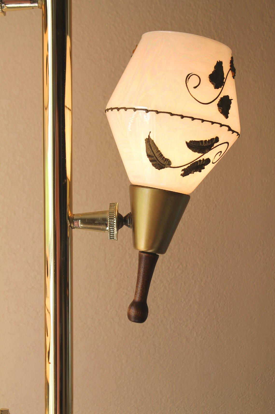 Tension-Staffel-Lampe aus der Mitte des Jahrhunderts mit handbemaltem italienischem Glas! 50er Jahre Stiffel-Ära  (Moderne der Mitte des Jahrhunderts) im Angebot