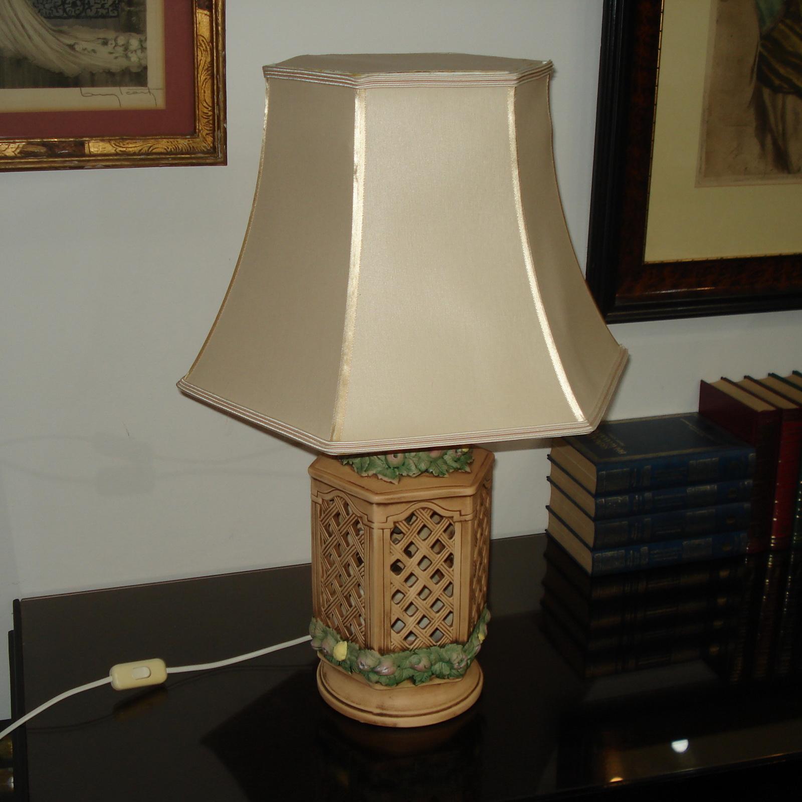 Italian Mid-Century Terracotta Pair of Table Lamps, Italy, 1940s For Sale