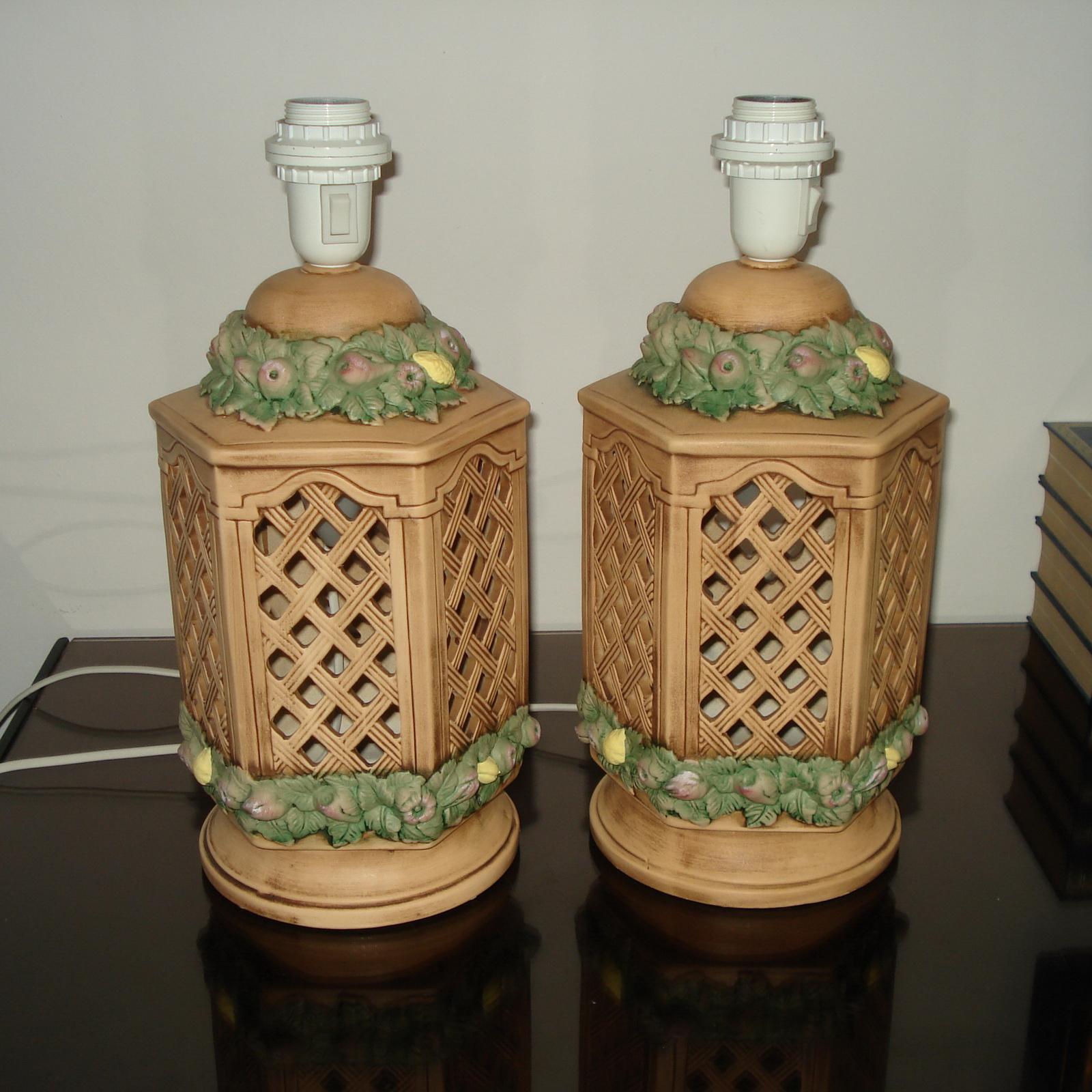 Mid-Century Terracotta Pair of Table Lamps, Italy, 1940s In Excellent Condition For Sale In Bochum, NRW