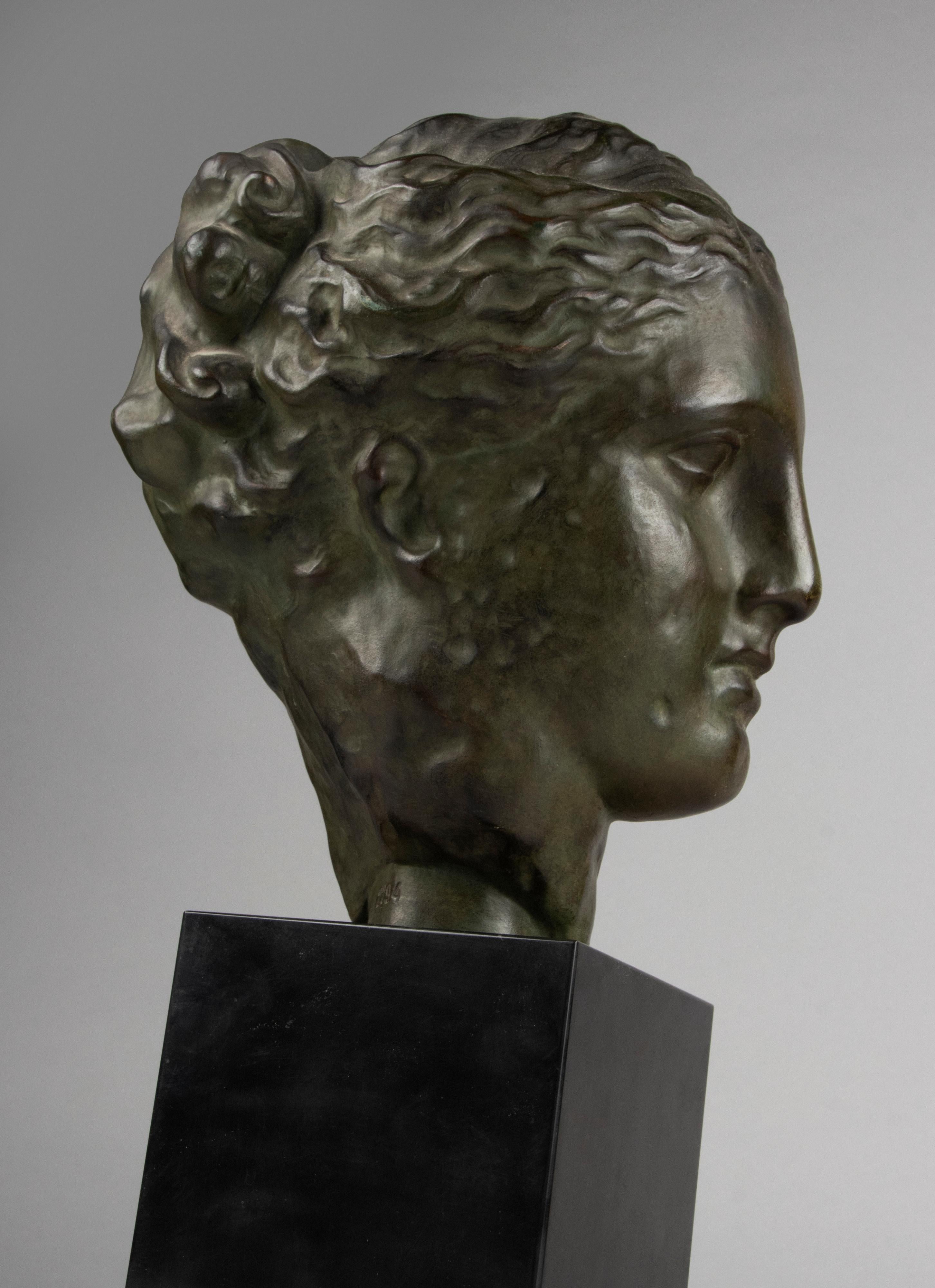 Mid Century Terracotta Sculpture of the Greek Goddess Hygeia 4