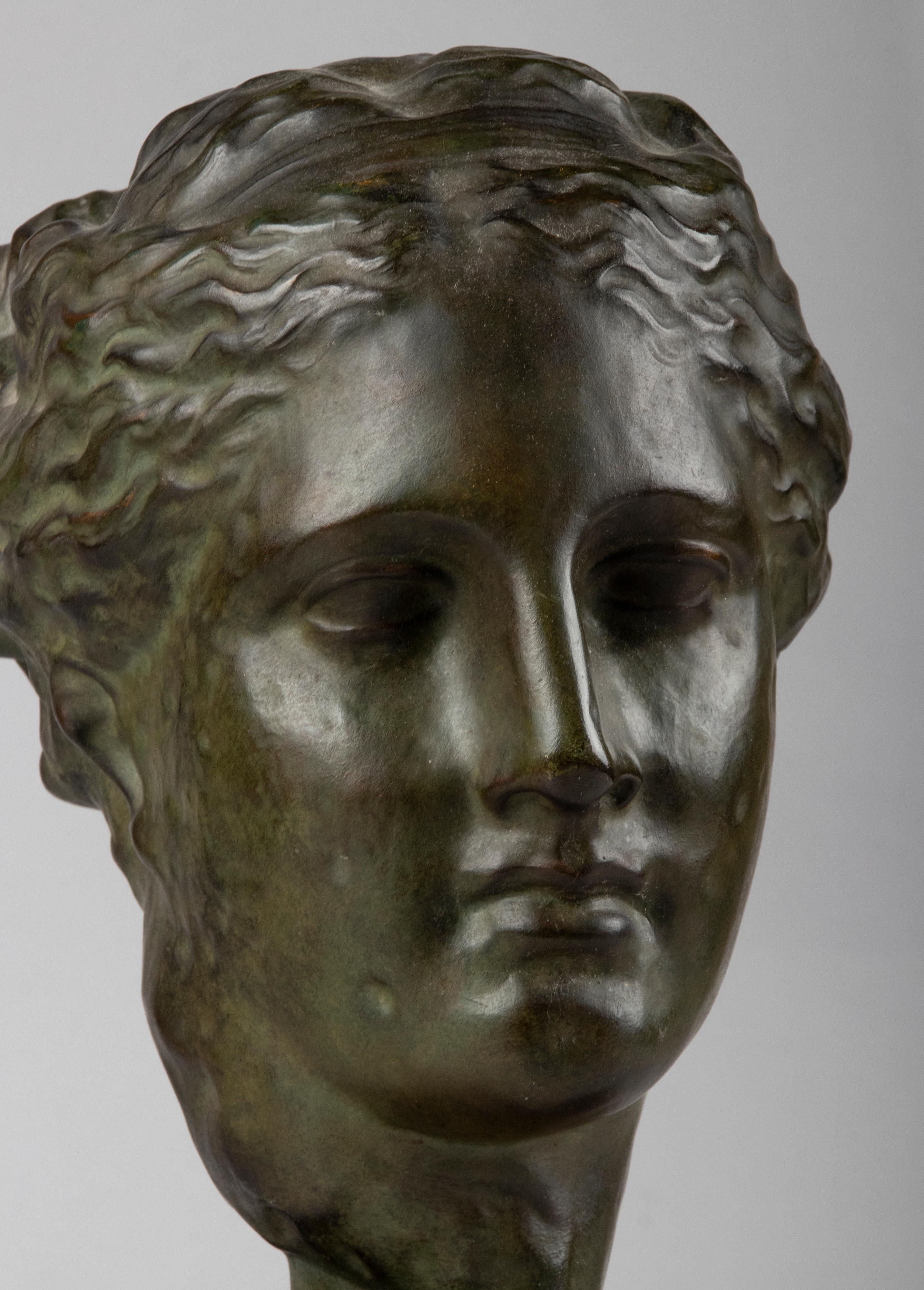 Mid Century Terracotta Sculpture of the Greek Goddess Hygeia 1