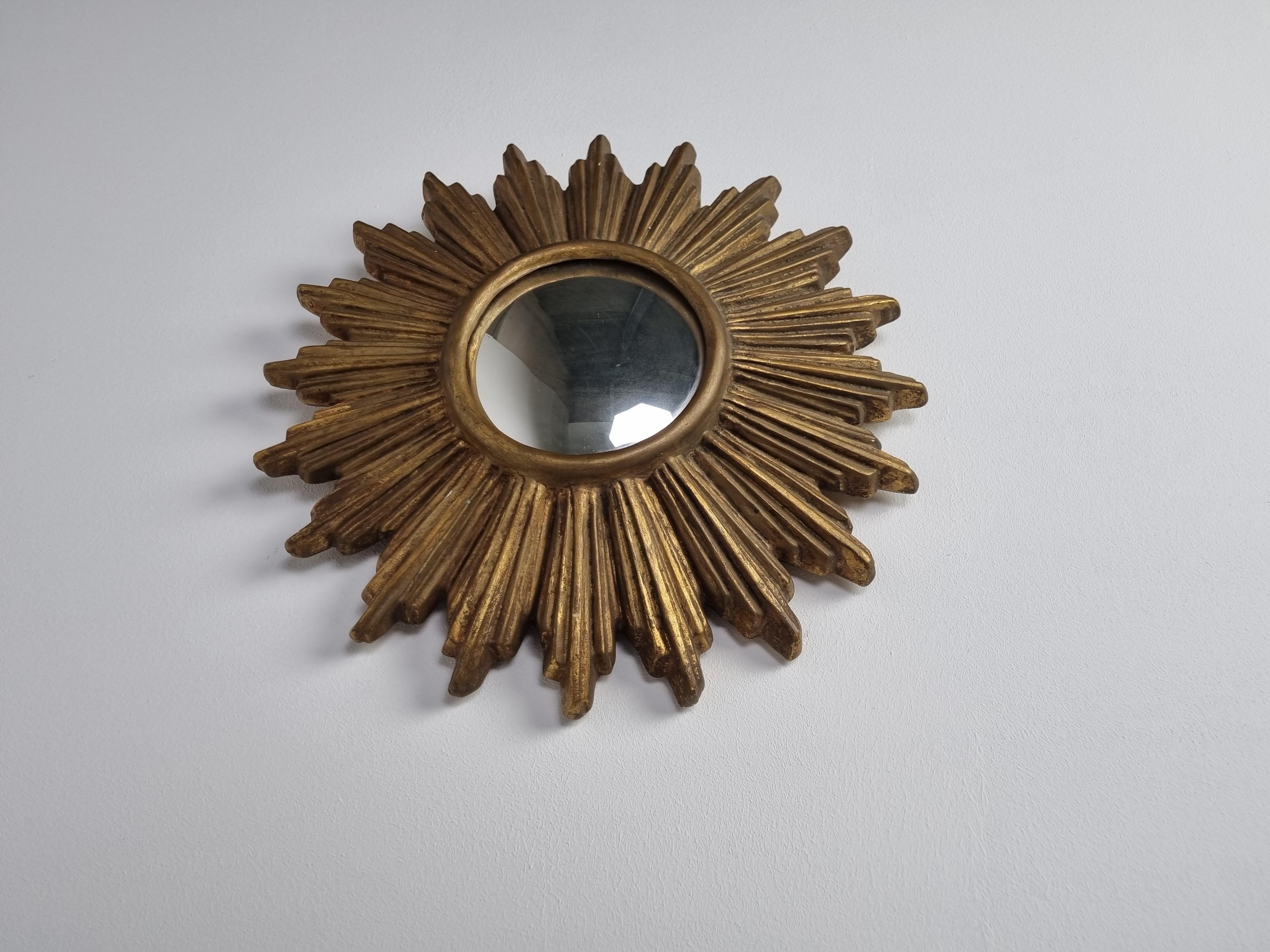 Empire Mid Century Terracotta Sunburst Mirror, 1960s For Sale
