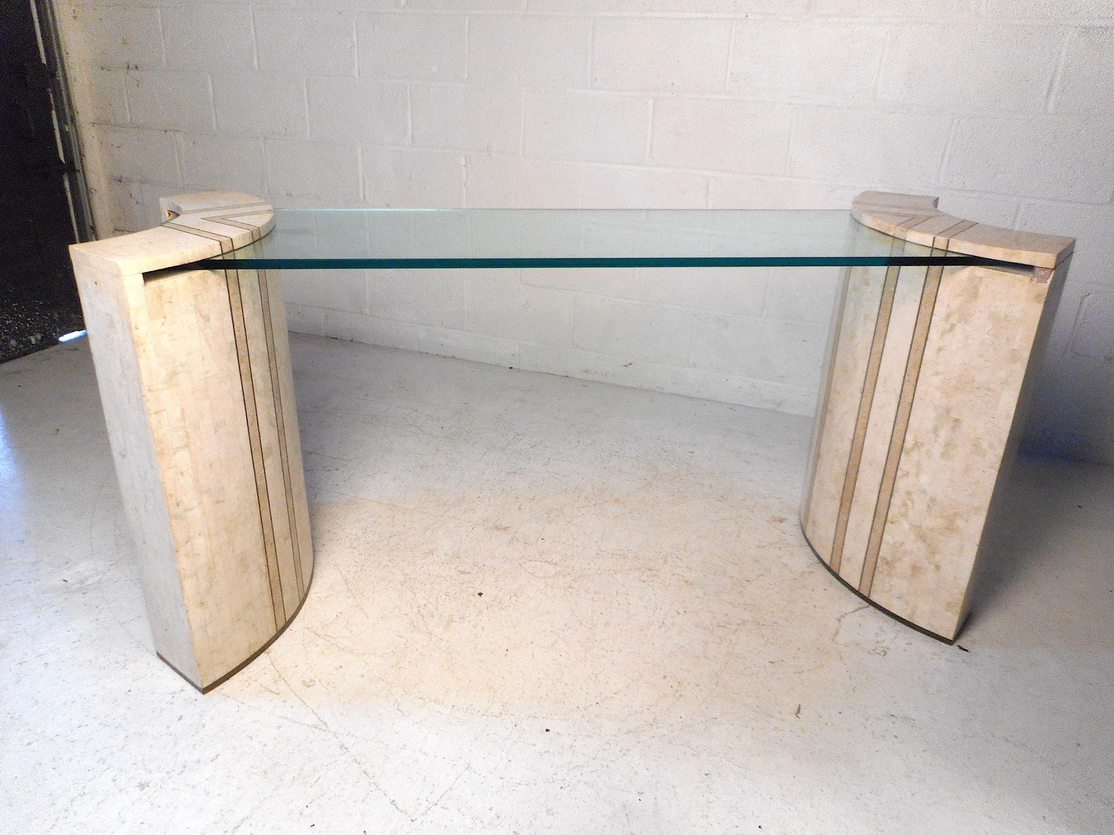 glass hall table