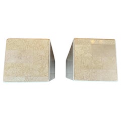 Piédestaux en coquillage tessellé du milieu du siècle dernier (paire)