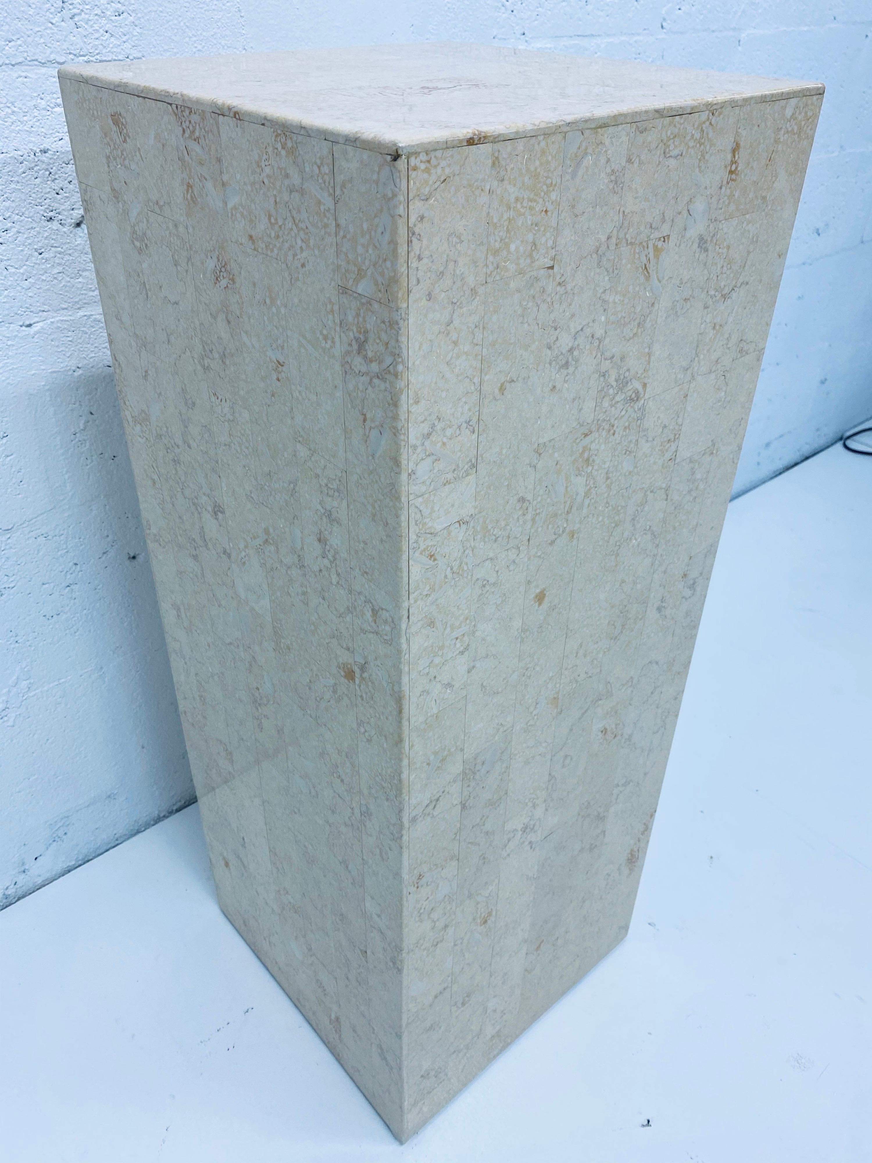 Mid-Century Modern Midcentury Tessellated Stone Pedestal Table