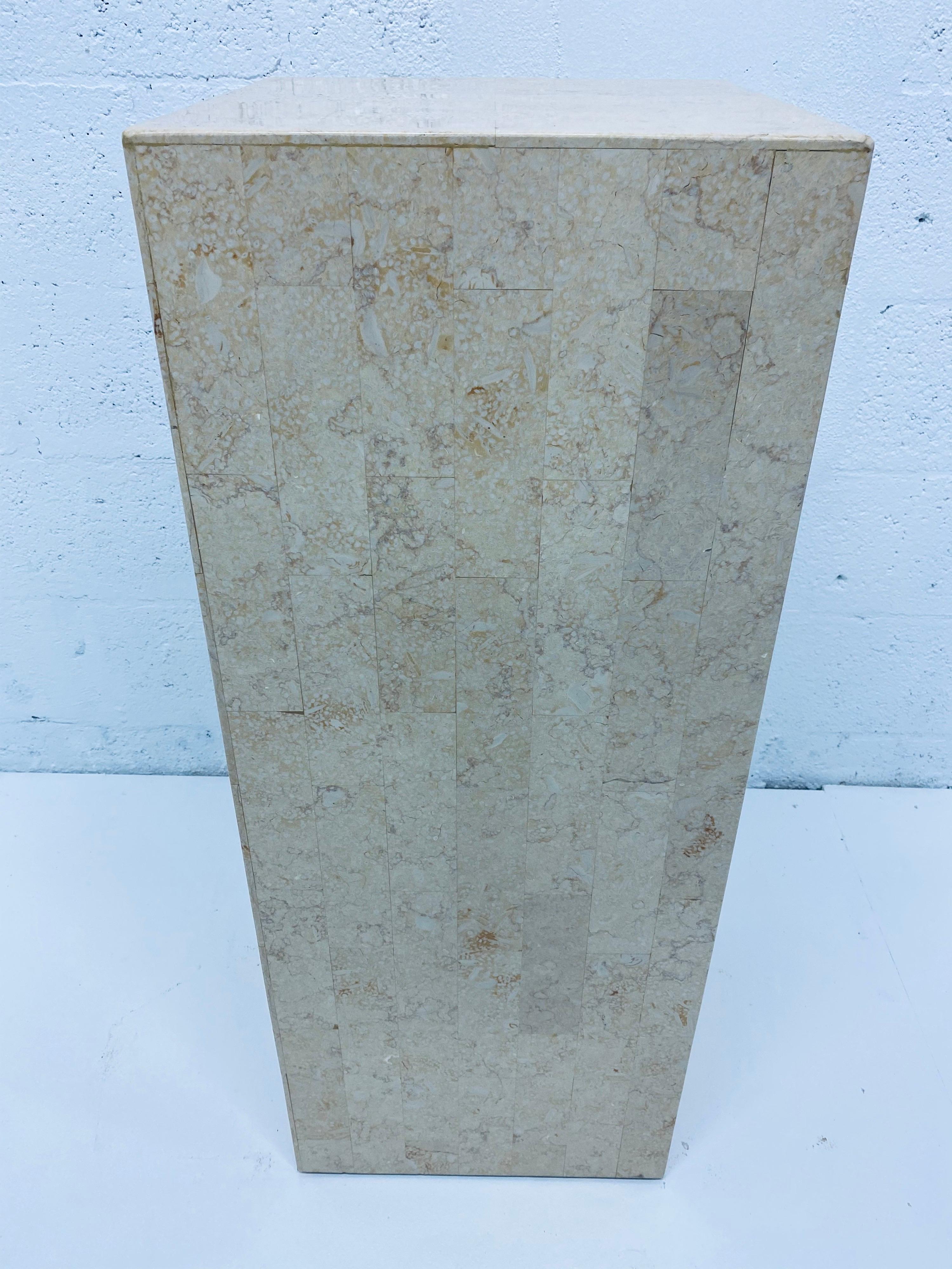 20th Century Midcentury Tessellated Stone Pedestal Table