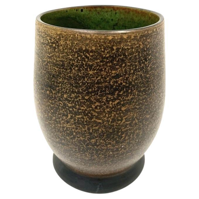 Vaso in argilla texturizzata Texcoco Messico di metà secolo in vendita