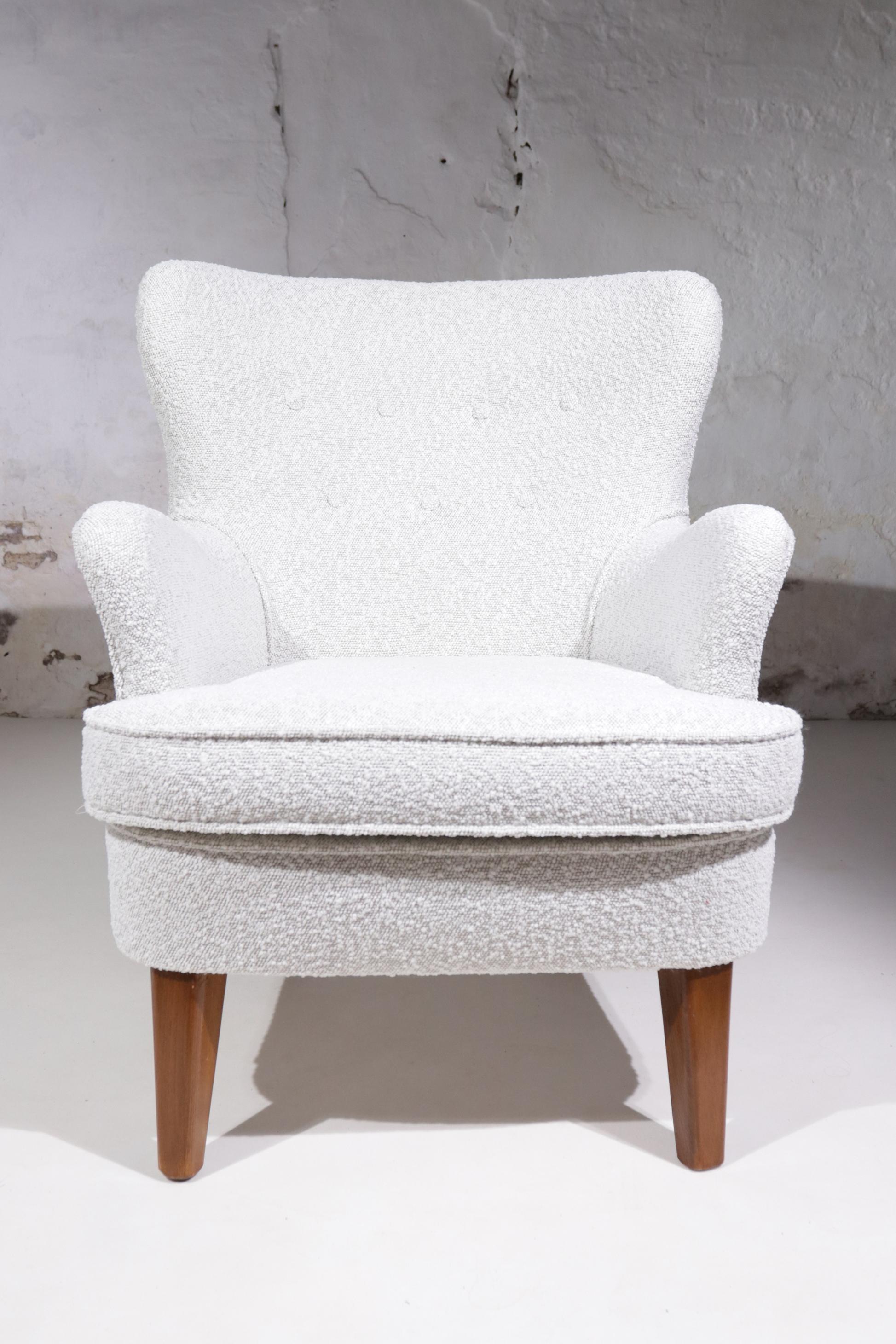 Mid-20th Century Mid-Century Theo Ruth Artifort 1950s Boucle Armchair / Lounge Chair