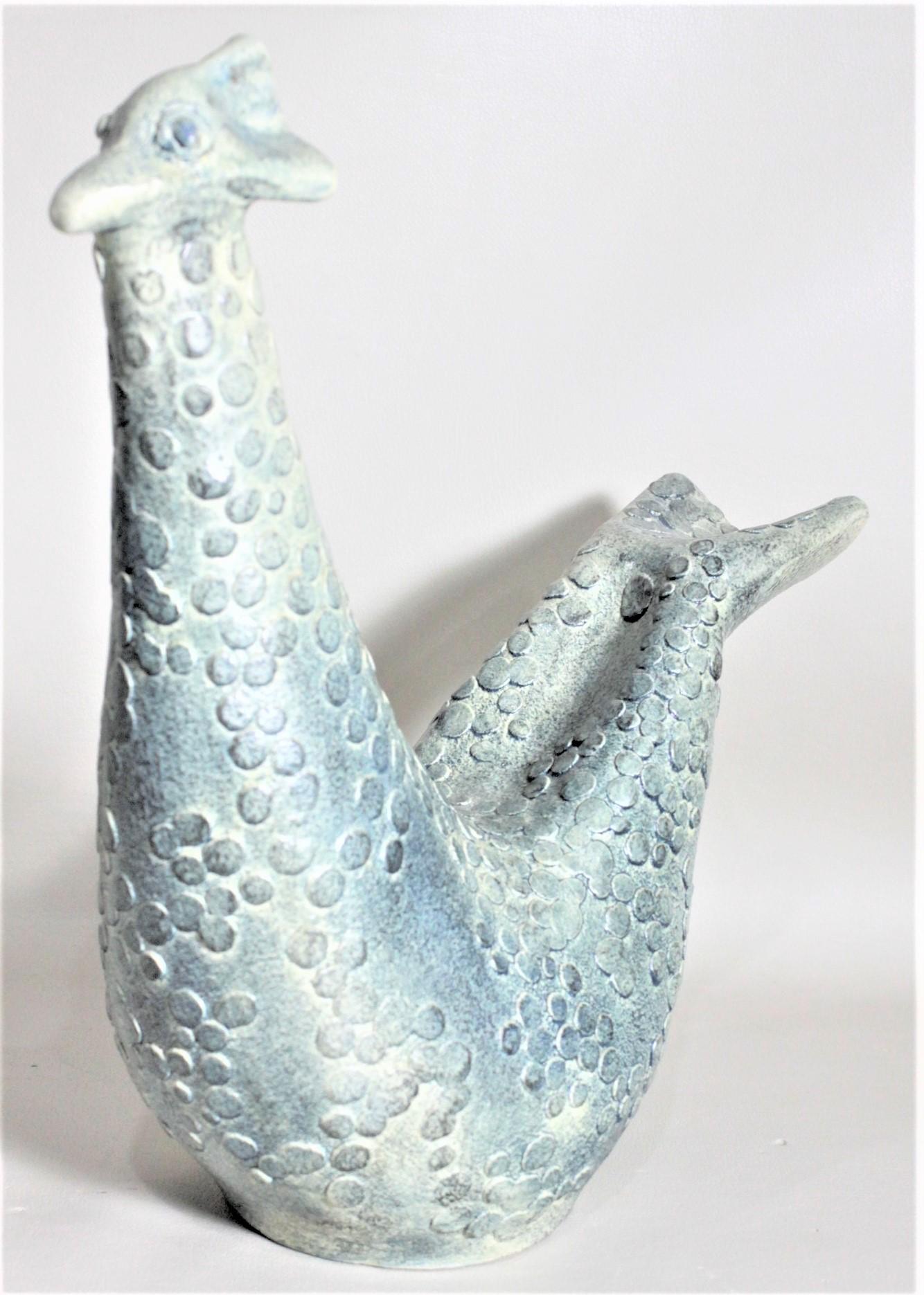 Theo & Susan Harlander Poterie Brooklin Mid-Century Sculpture d'oiseau stylisé en vente 6