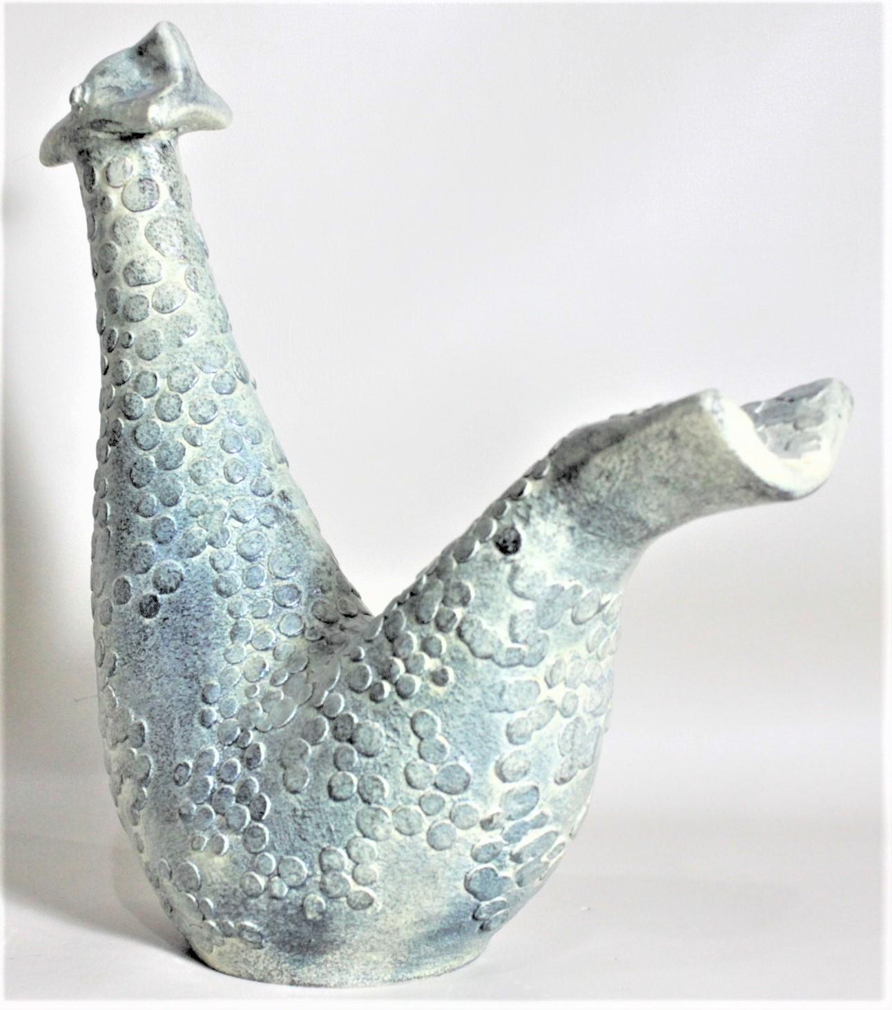 Canadian Mid-Century Theo & Susan Harlander Brooklin Pottery Stylized Bird Sculpture For Sale