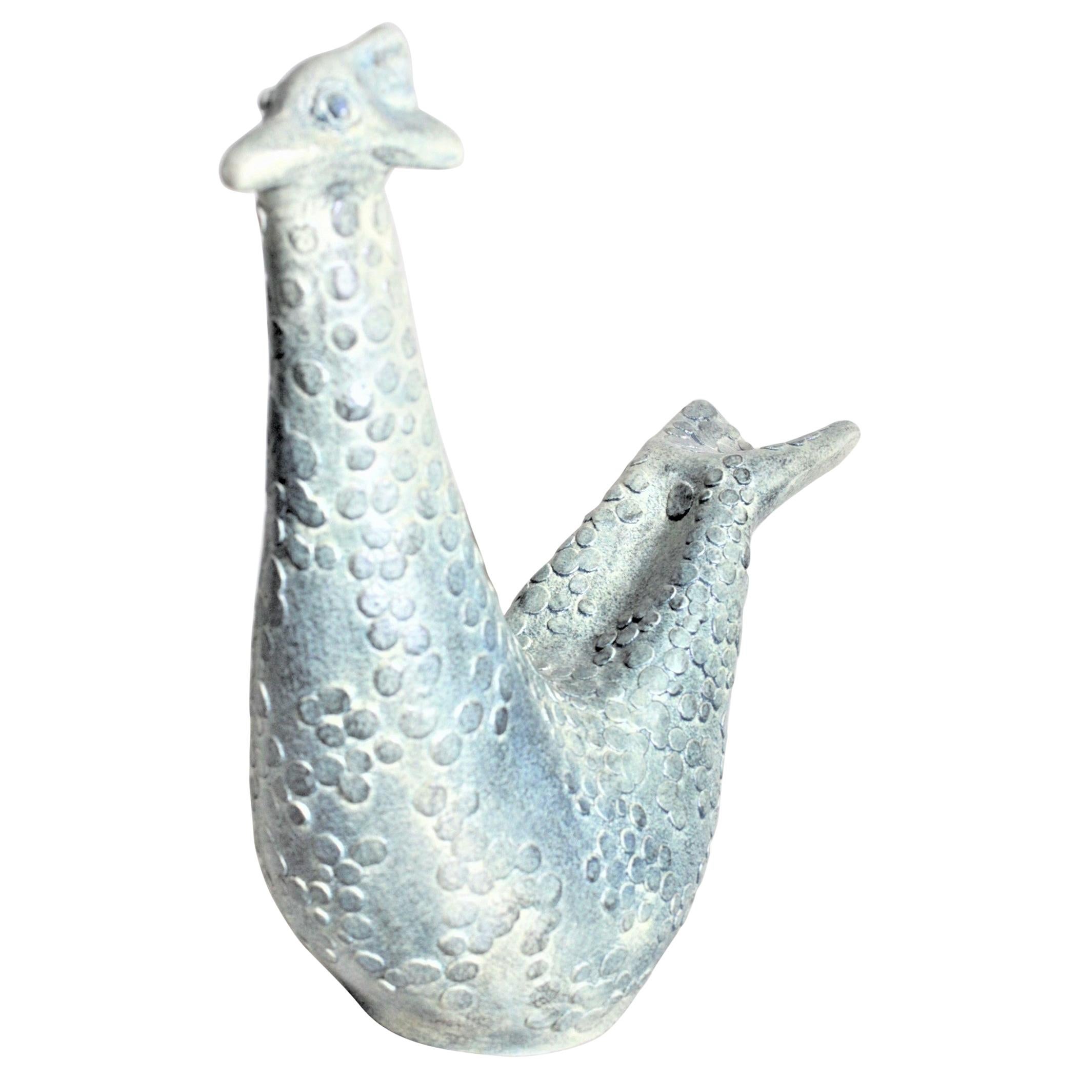 Mid-Century Theo & Susan Harlander Brooklin Pottery Stylized Bird Sculpture For Sale