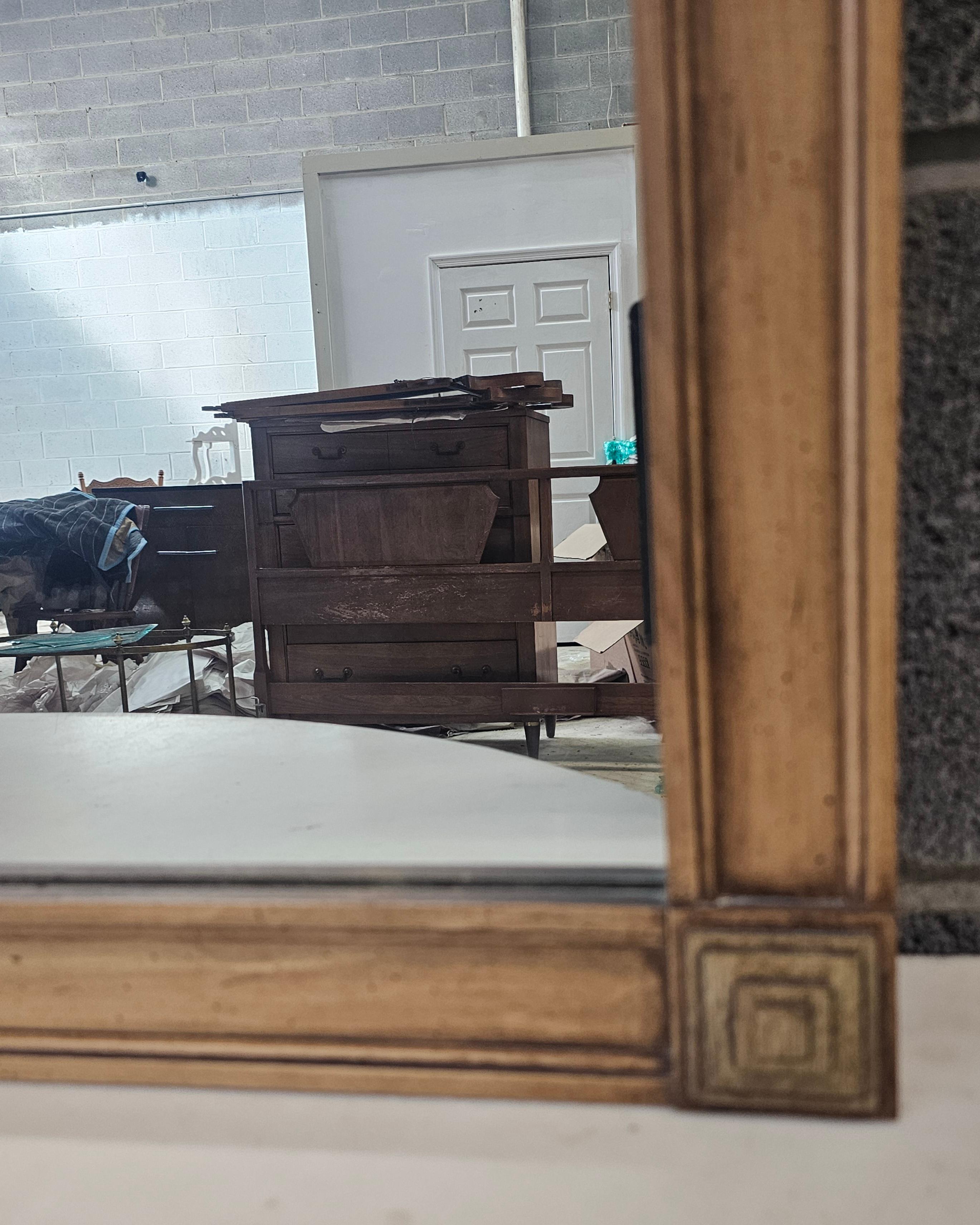 Other Mid-Century Thomasville Italian Tuscan Style Walnut Wall Mirrors, Pair