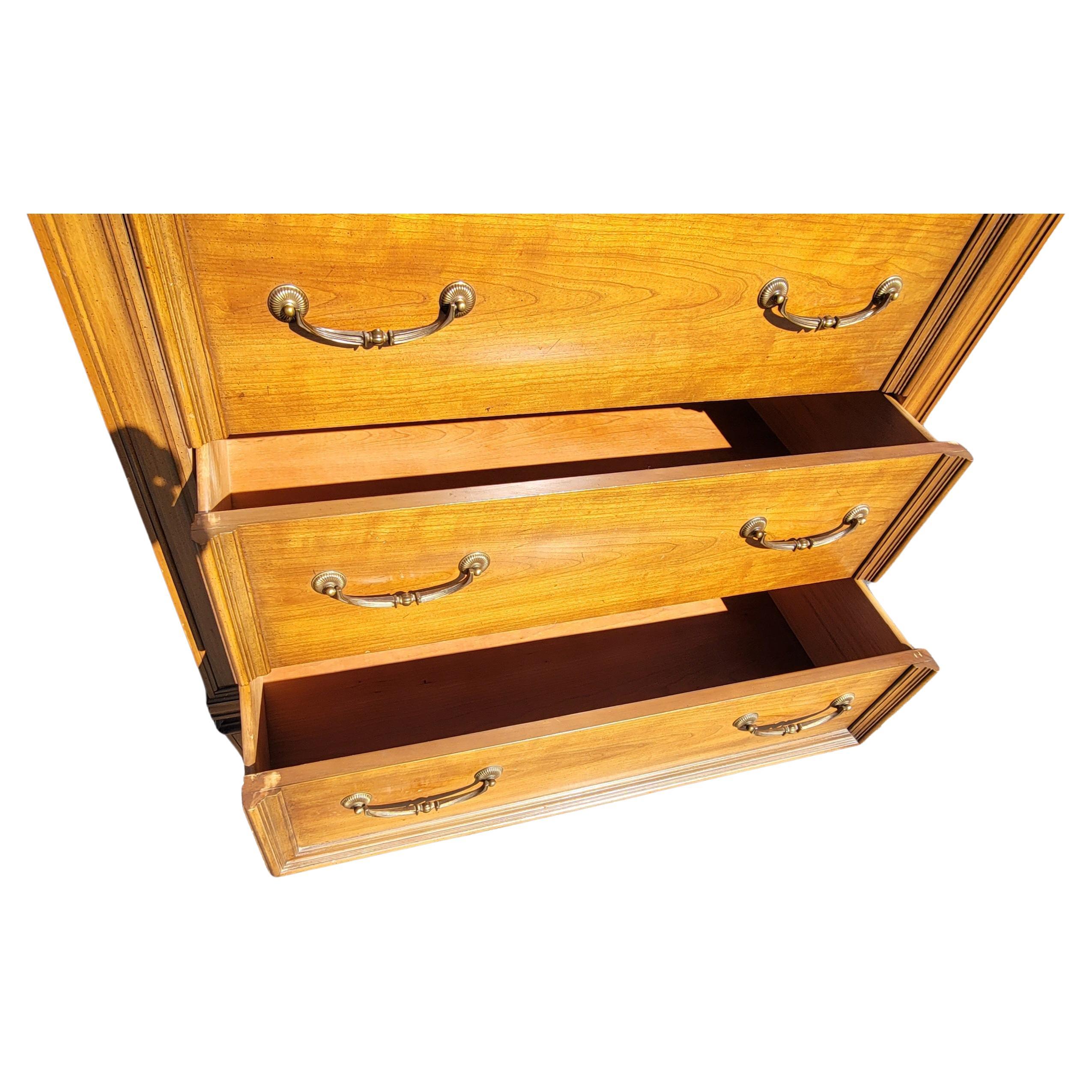 Woodwork Mid-Century Thomasville Neoclassical French Style Fruitwood Chest of Drawers For Sale