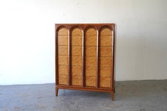 Mid Century  Thomasville Sculptural  Tall Dresser Walnut & Olive Burl