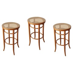 Mid Century Thonet Bentwood Barstools - Set of 3