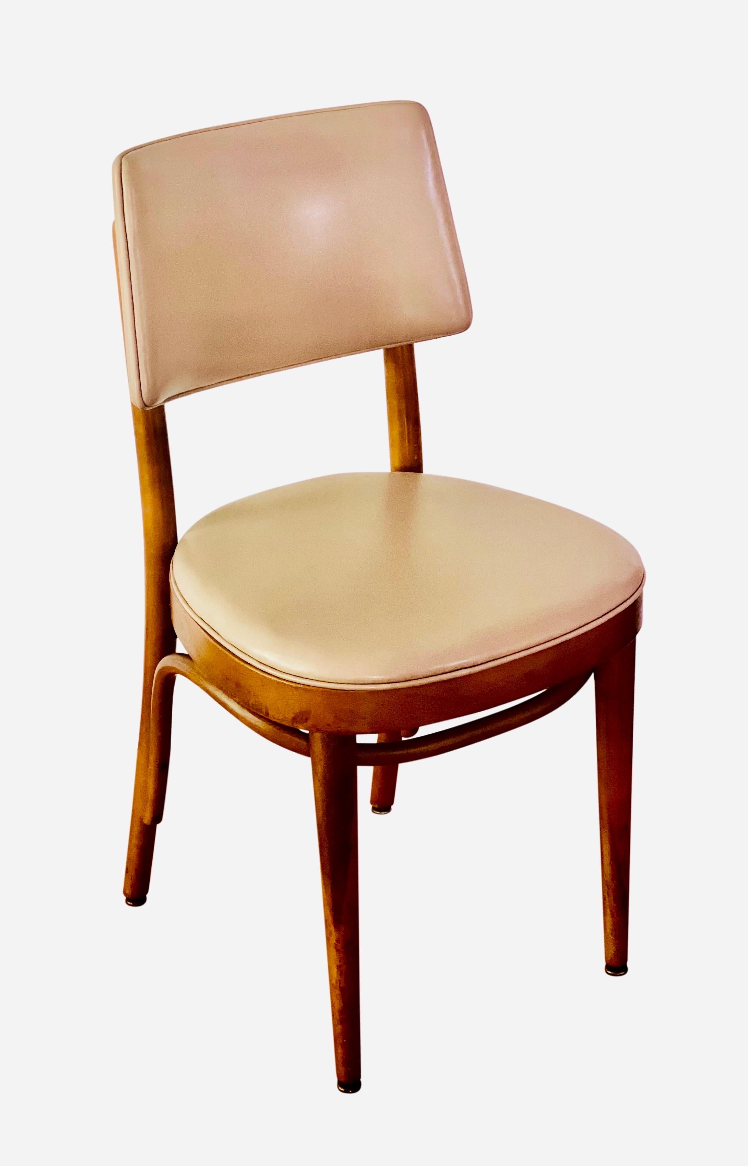 North American Midcentury Thonet Bentwood Upholstered Chair For Sale
