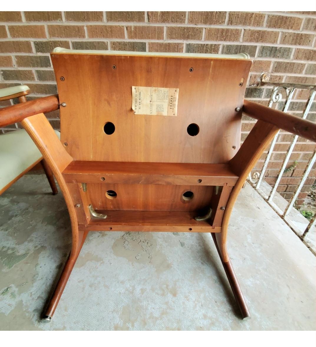Paire de fauteuils danois en bois courbé Thonet du milieu du siècle dernier en vente 2