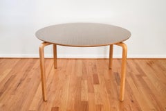 Midcentury Thonet Round Bentwood Dining or Conference Table, 1960s