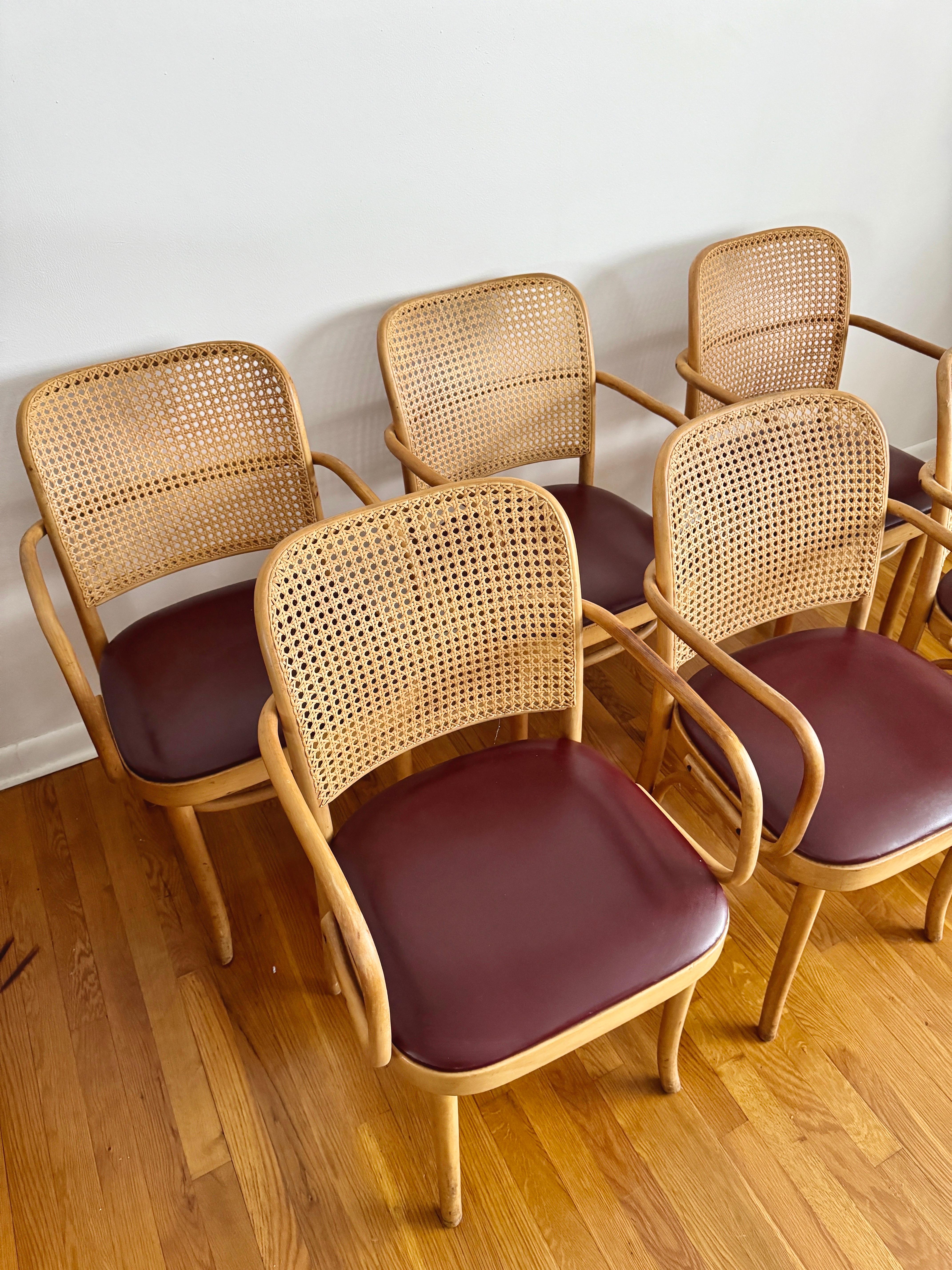 Rustic Mid Century Thonet Style Bentwood Chairs Chairs - Set of 6