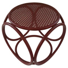 Taburete / Mesa de madera curvada estilo Thonet de mediados de siglo - Bastón original - Circa 1950's